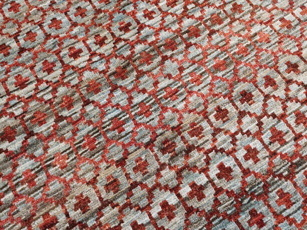 6x9 Ft Red Gabbeh Rug - Contemporary Area Rug