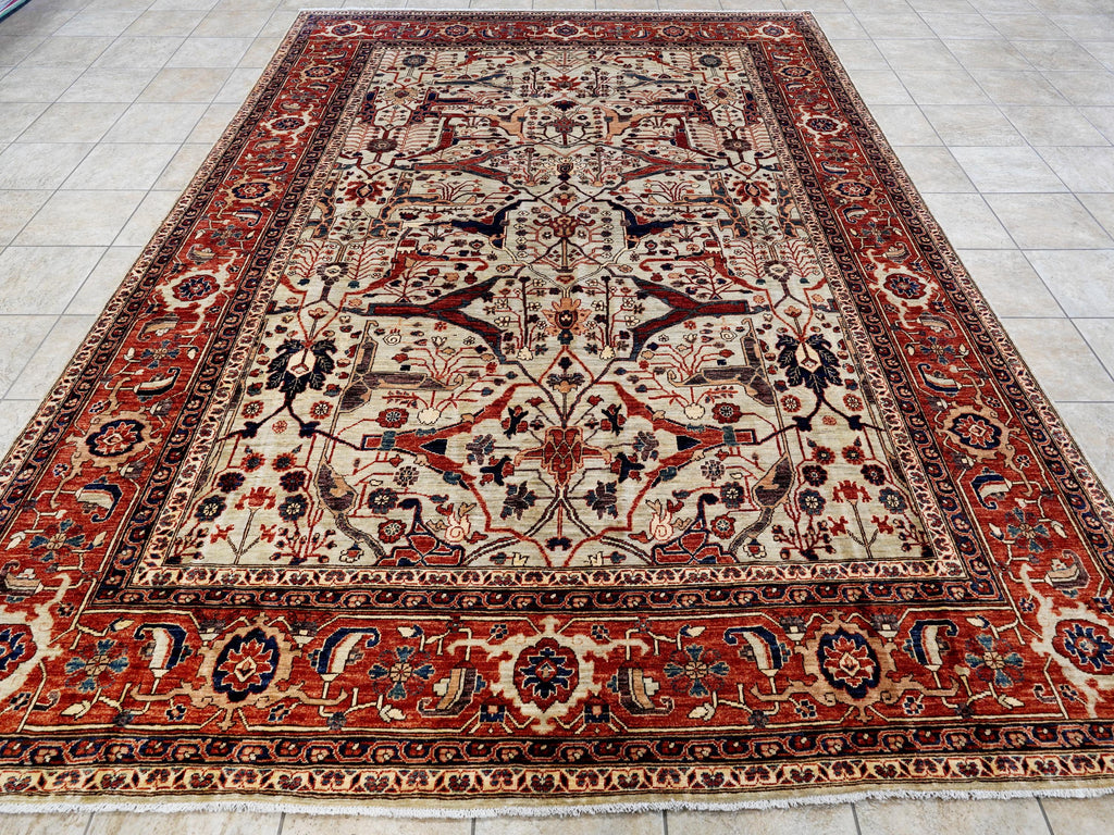 9x12 Ft Red & Gray Bidjar Rug - Afghan Oriental Area Rug - Persian Design