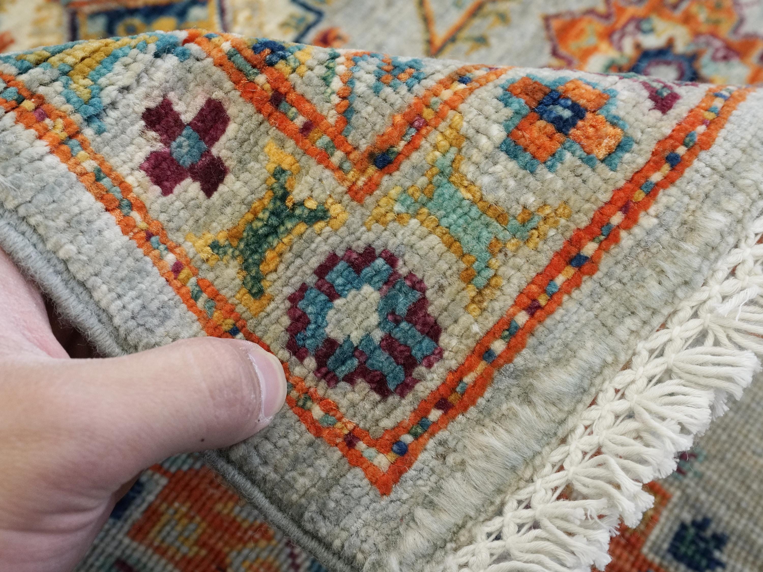 4x6 Ft Hand Knotted Gray Heriz Rug - Wool Persian Rug