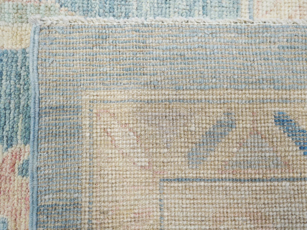 10x14 Ft Light Blue Ushak Rug - Hand Knotted Wool Area Rug