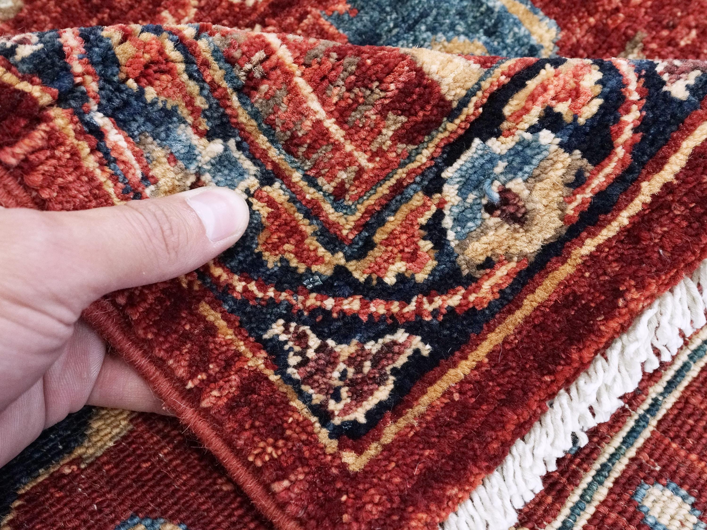 5x7 Ft Red Serapi Rug - Hand Knotted Oriental Rug - All Over Design