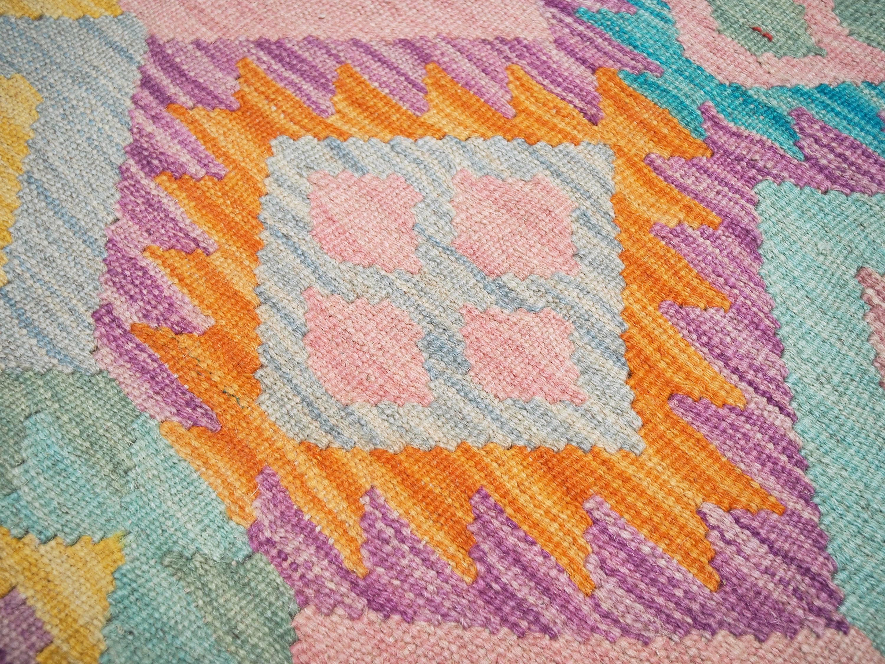 7x10 Ft Maimana Kilim Rug - Afghan Tribal Flat Weave