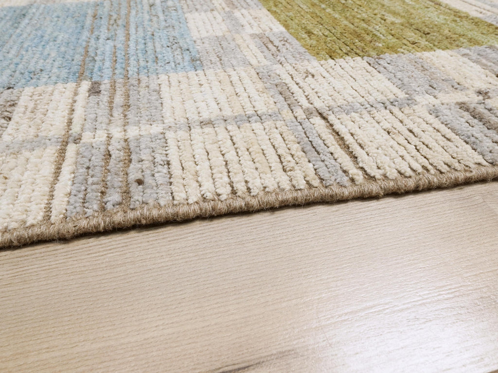 9x12 Ft Blue & Green Moroccan Rug - Afghan Wool Area Rug