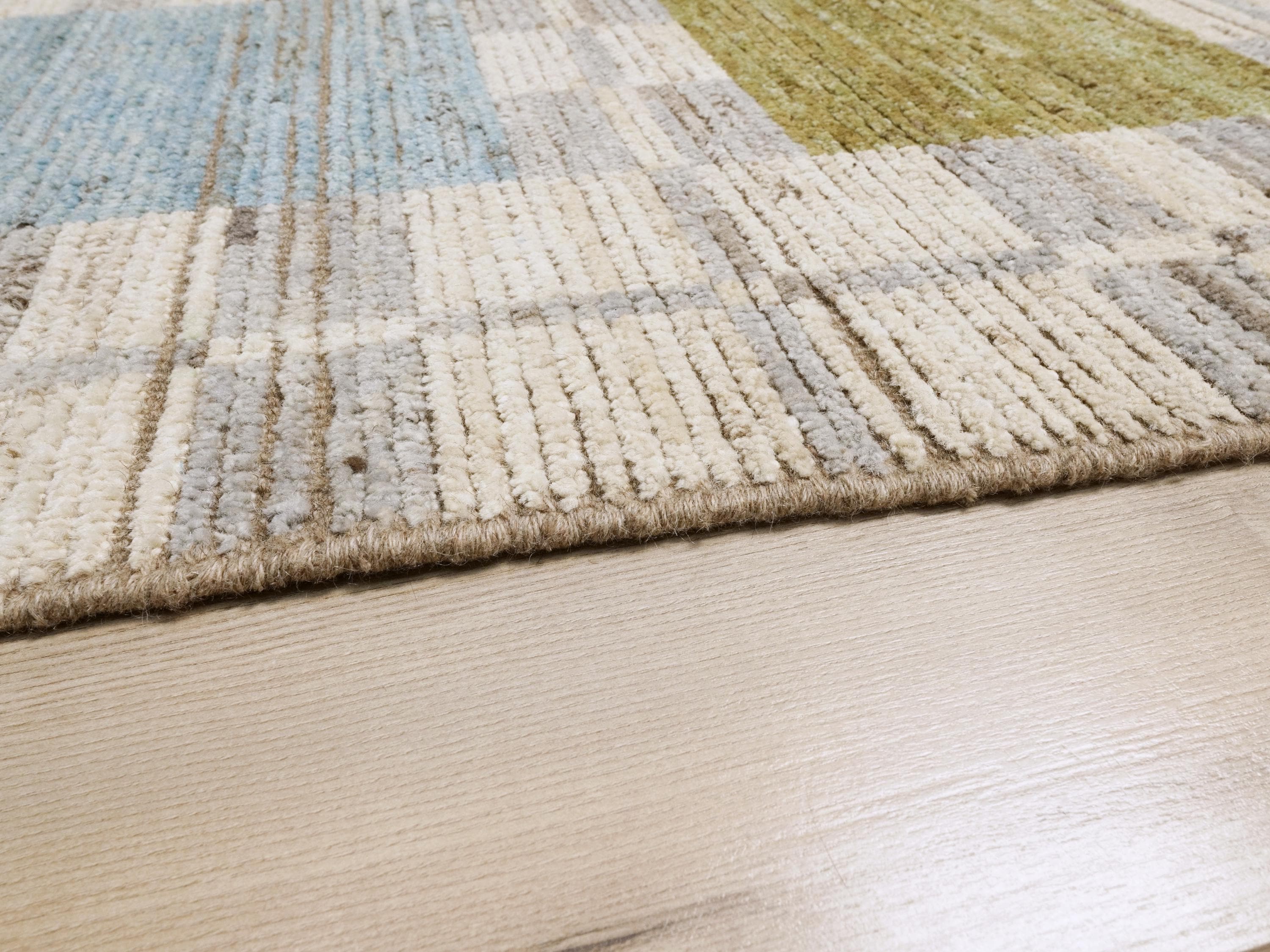 9x12 Ft Blue & Green Moroccan Rug - Afghan Wool Area Rug