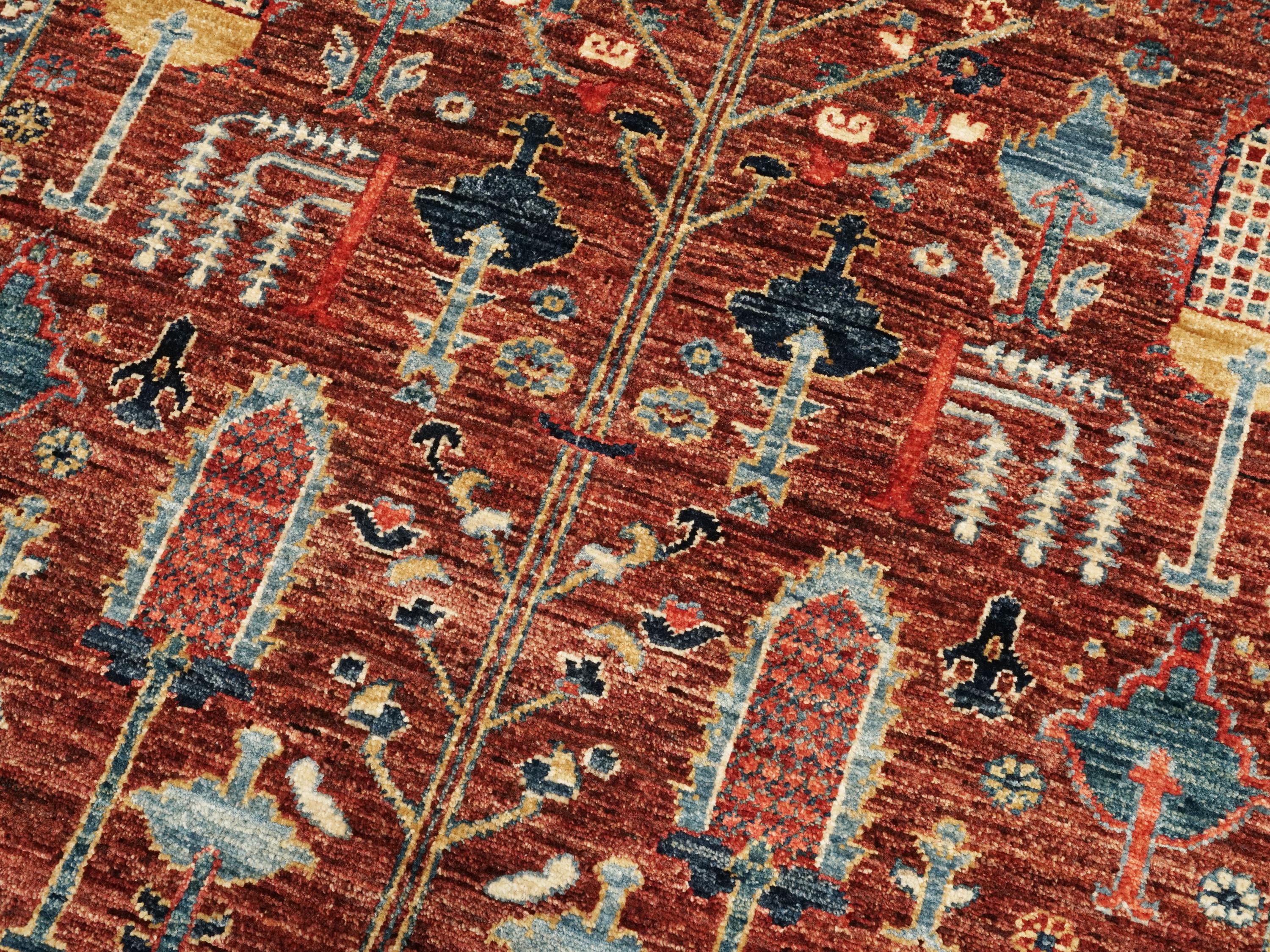 3x5 Ft Handmade Serapi Rug - Red Oriental Rug