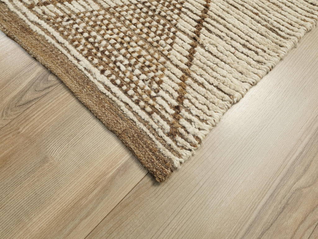 10 Ft Beige Moroccan Runner Rug - Afghan Wool Runner