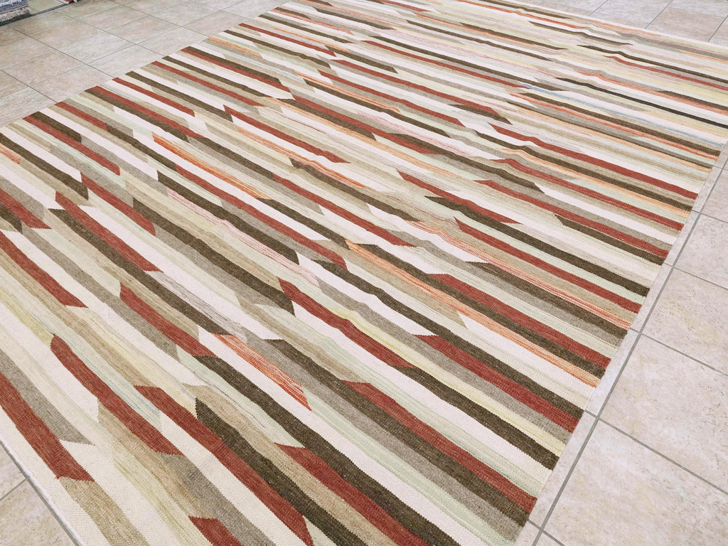 Large 9x12 Kilim Rug – Handwoven Flatweave Wool Area Rug