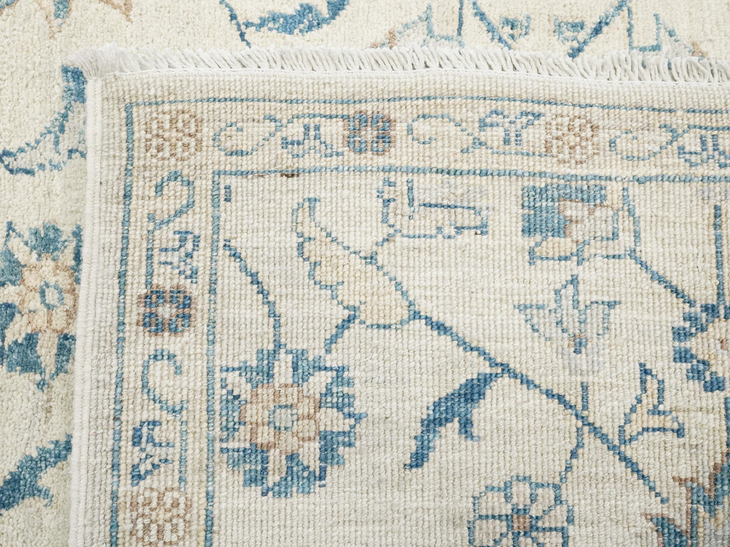 5x7 Ft White Serapi Rug - Vintage Afghan Floral Rug - Persian Design