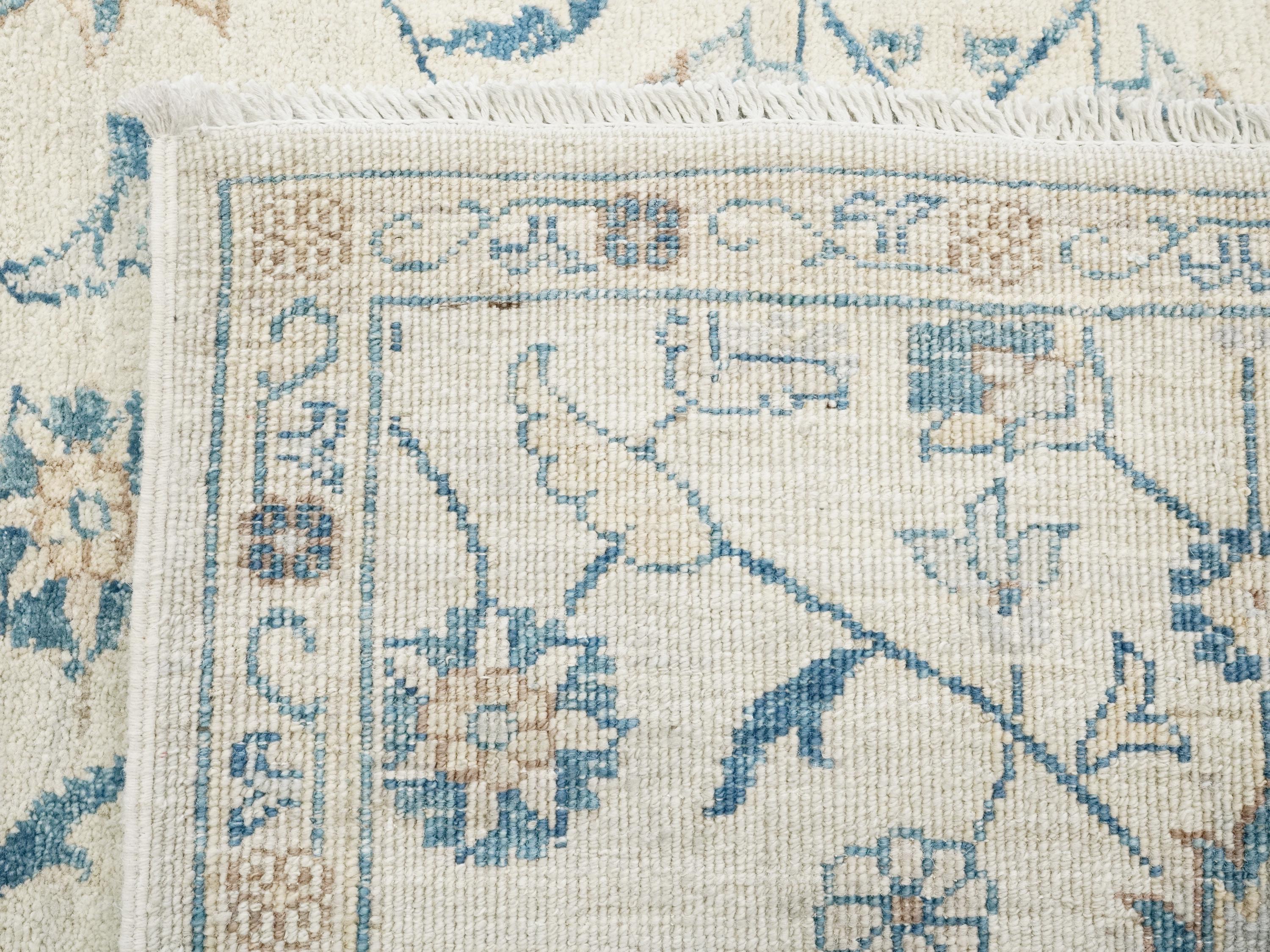 5x7 Ft White Serapi Rug - Vintage Afghan Floral Rug - Persian Design