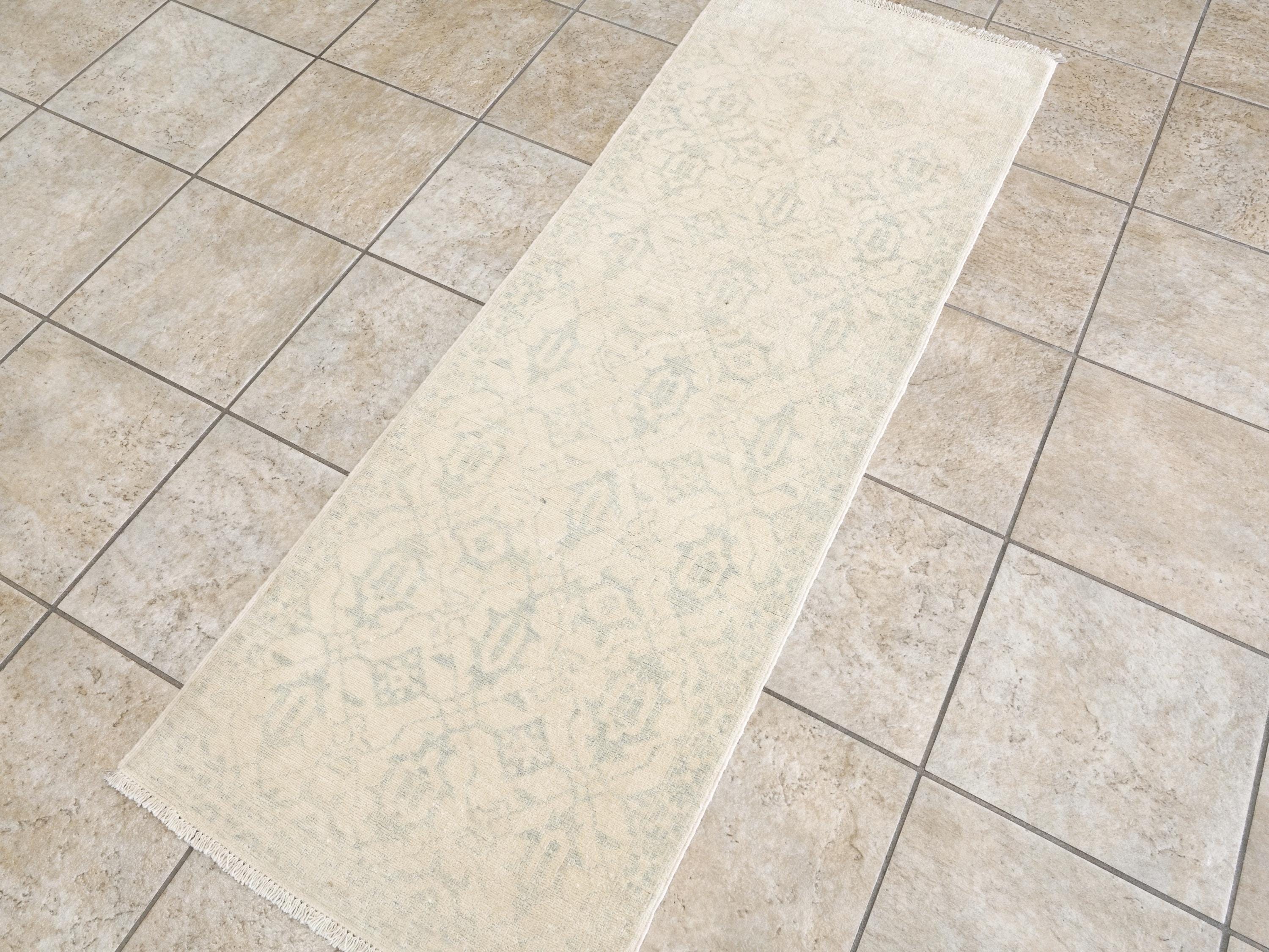 2x6 Ft Hand Knotted Heriz Rug - Beige Oriental Accent Rug
