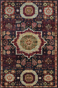 3x4 Ft Black Mamluk Afghan Rug - Handmade Wool Oriental Rug