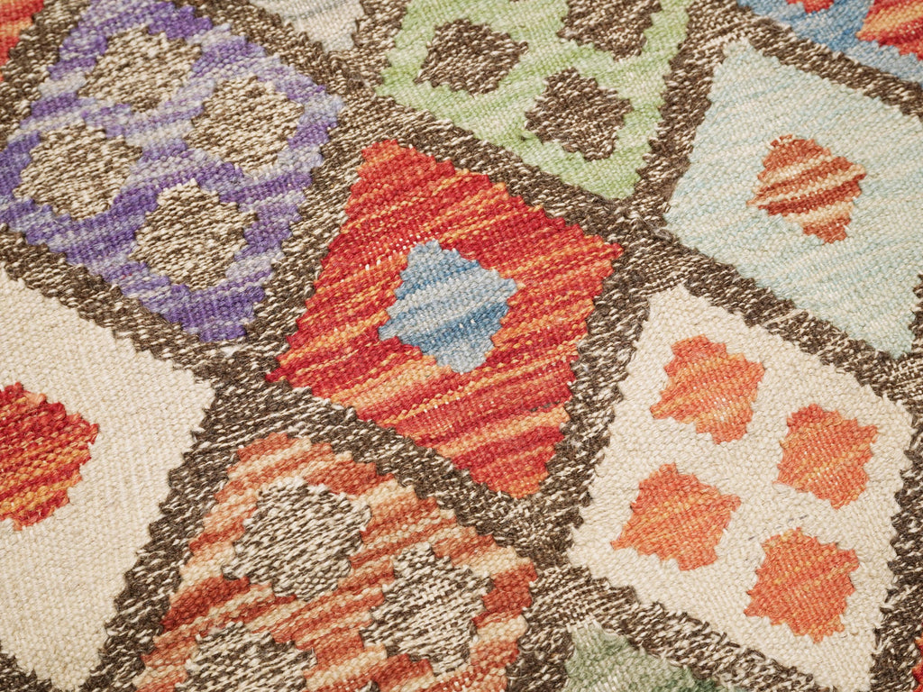 5x6 Ft Colorful Kilim Rug - Traditional Afghan Flat Weave