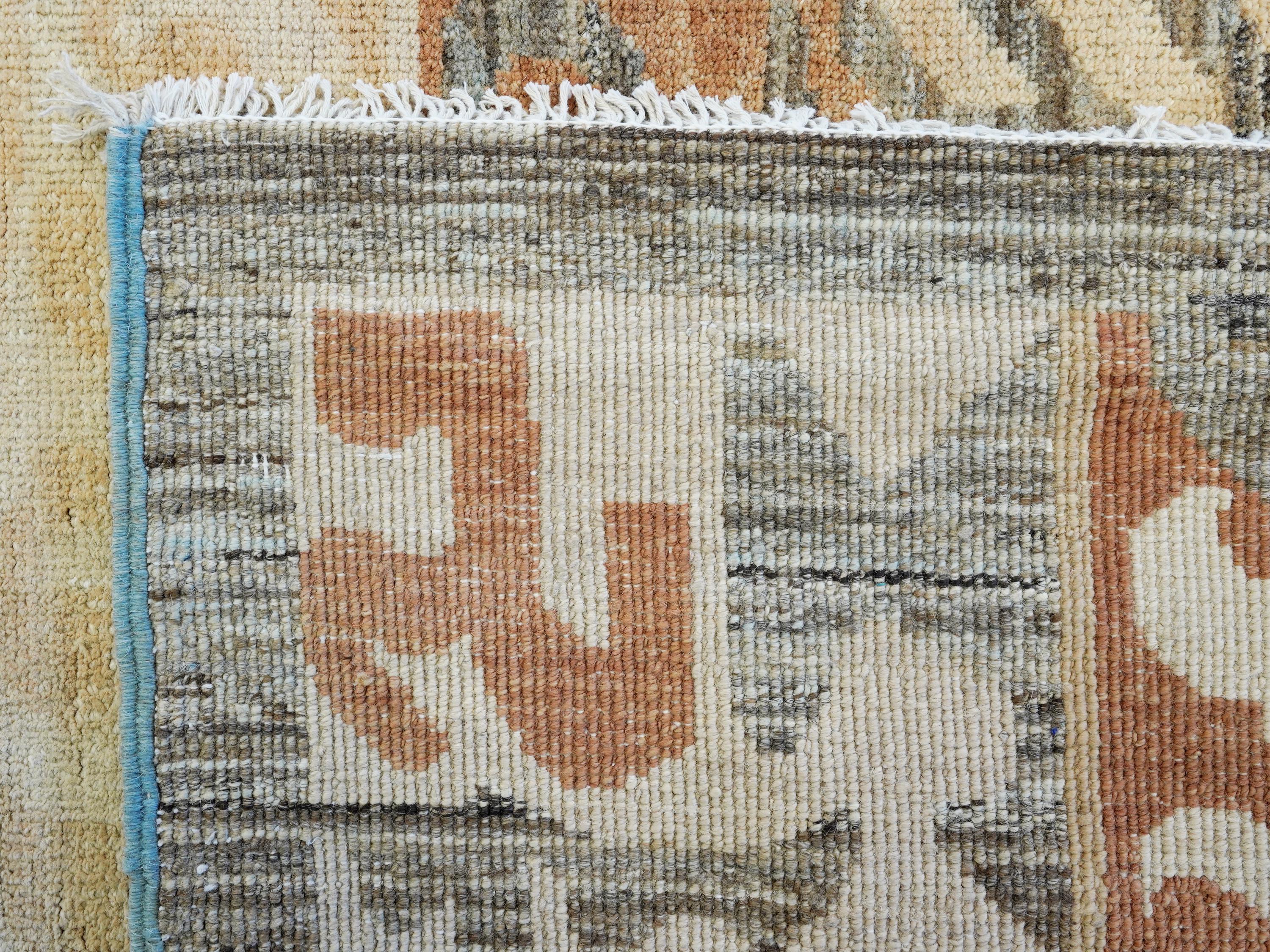 6x9 Ft Antique Tibetan Rug - Beige & Brown Chinese Design