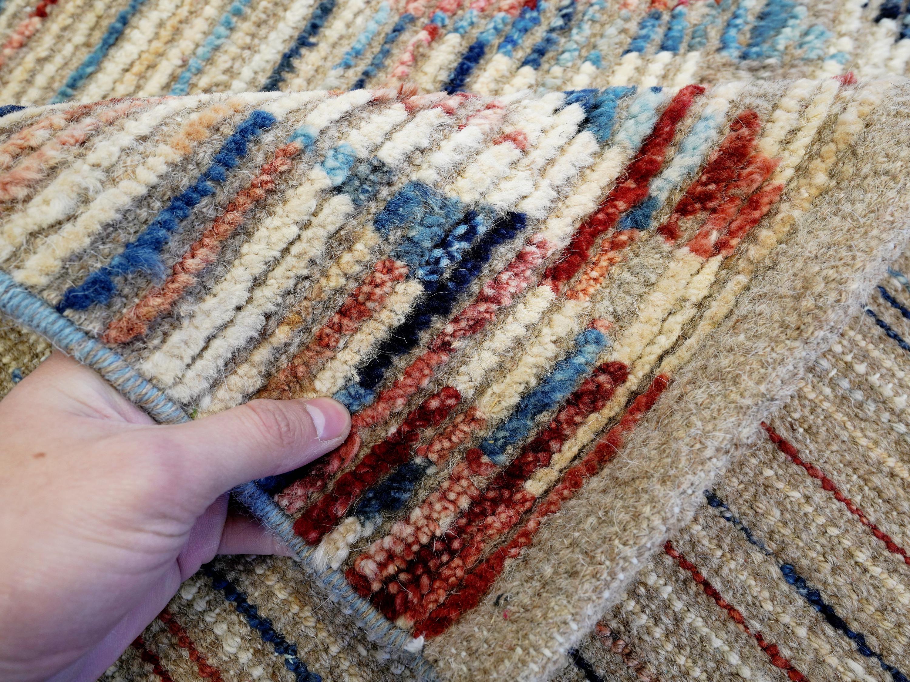 9x12 Ft Multicolor Moroccan Rug - Hand Knotted Wool Area Rug