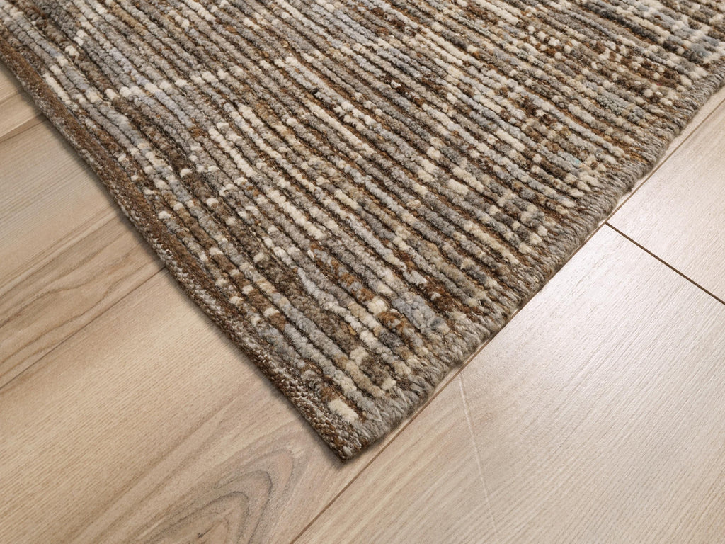 7x10 Ft Brown Moroccan Rug - Hand Knotted Area Rug