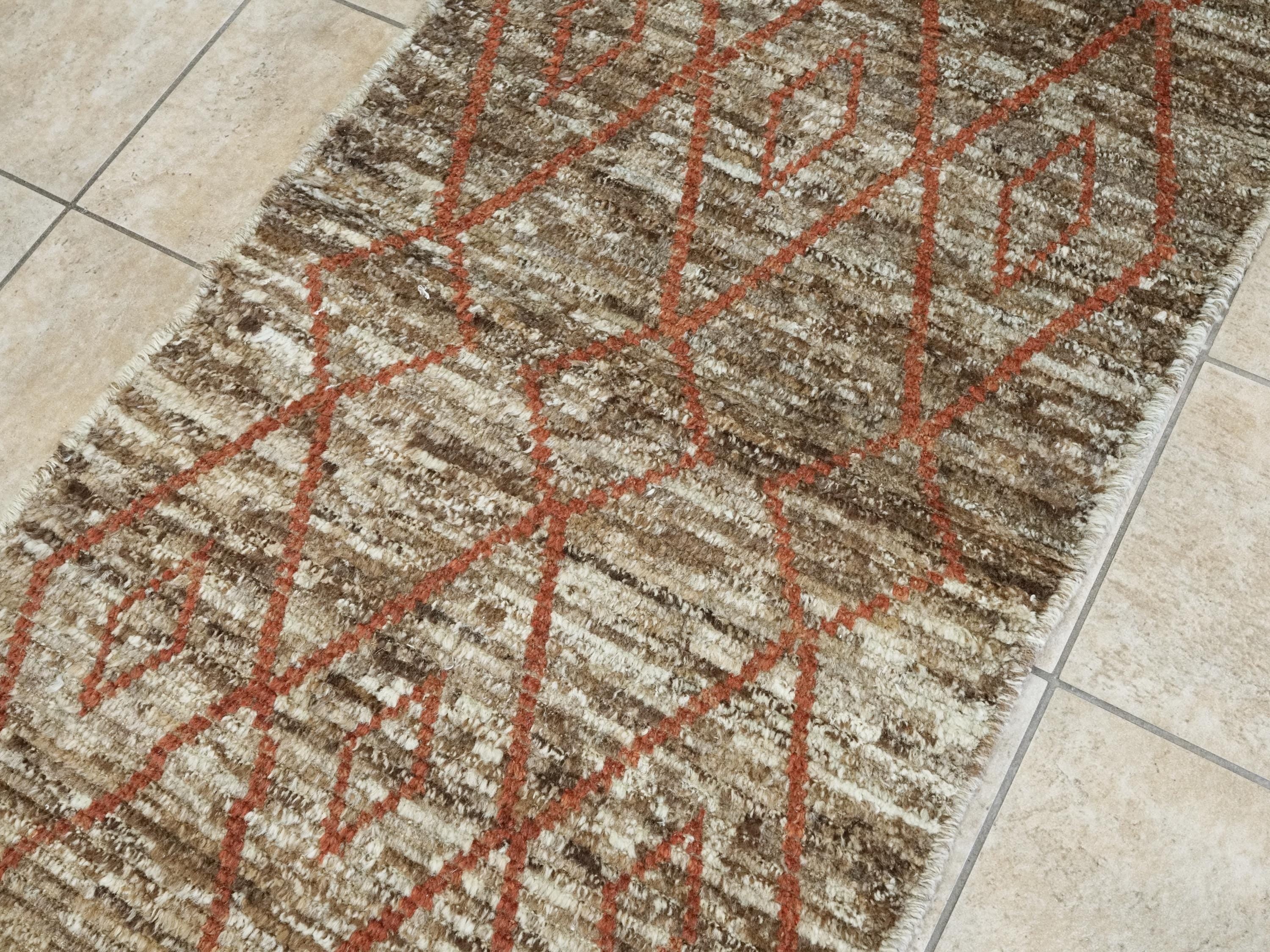 10 Ft Handmade Moroccan Runner Rug - Afghan Hallway Rug