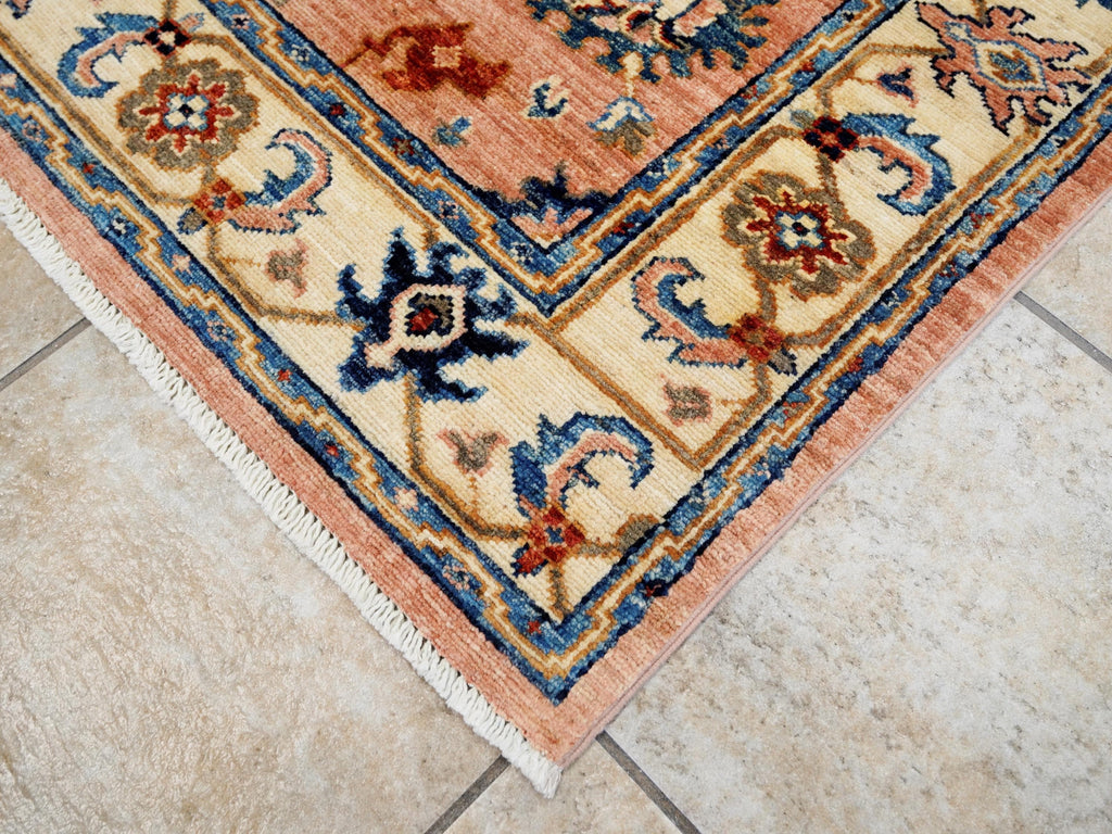 4x6 Ft Peach Orange Serapi Rug - Hand Knotted Oriental Rug