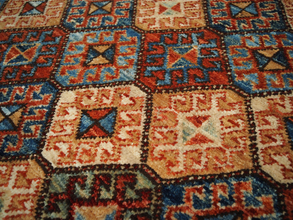 3x5 Ft Orange Heriz Rug - Oriental Wool Rug