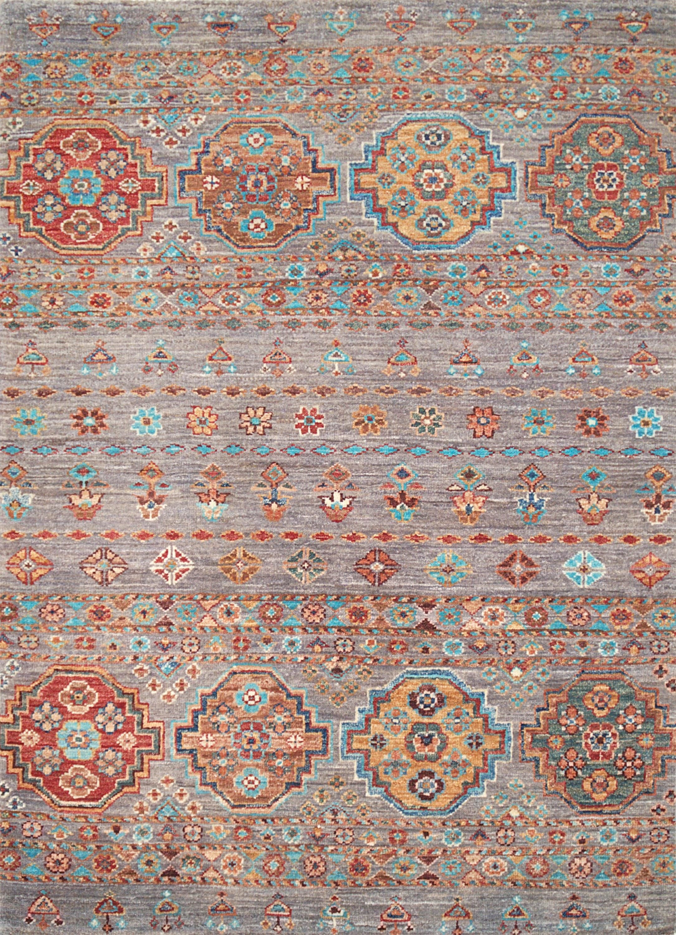 3x5 Ft Gray Khorjan Rug - Oriental Wool Area Rug