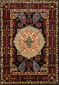 2x3 Ft Hand Knotted Mamluk Rug - Oriental Accent Rug