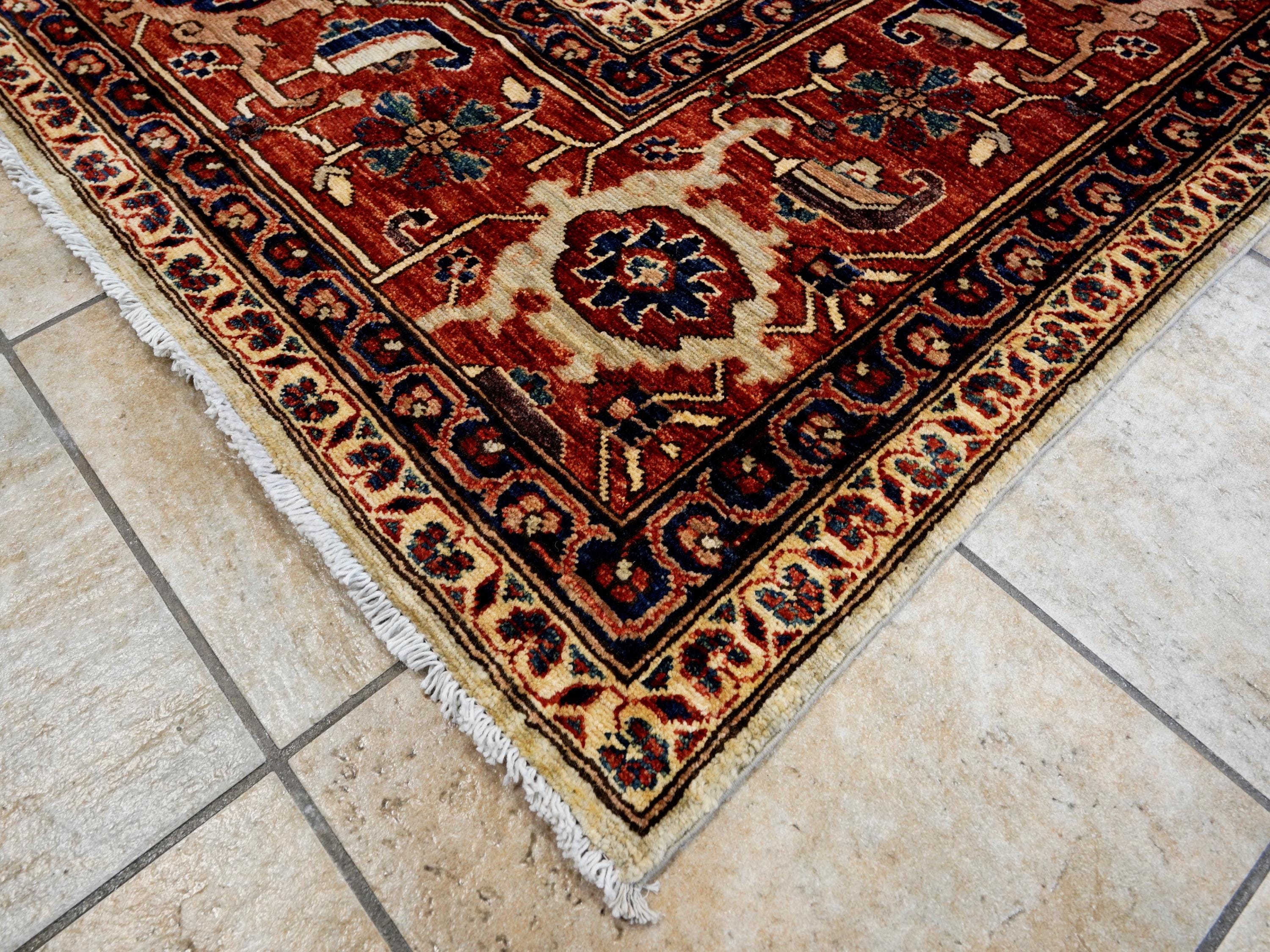 9x12 Ft Red & Gray Bidjar Rug - Afghan Oriental Area Rug - Persian Design