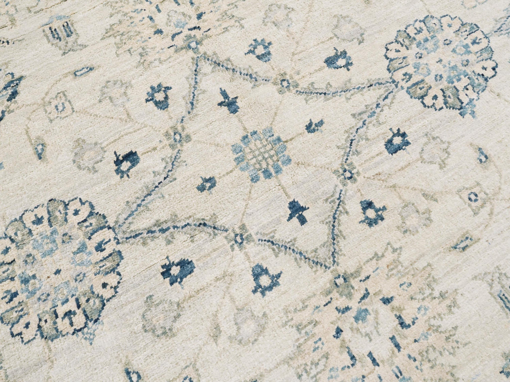 6x9 Ft White Serapi Rug - Afghan Handmade Floral Rug