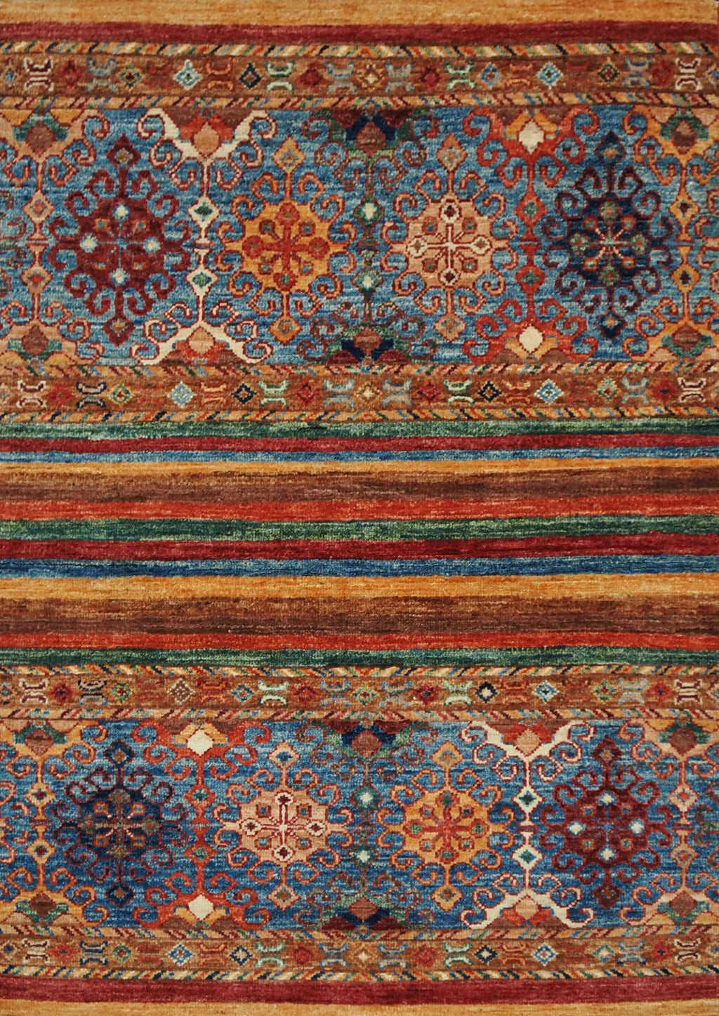 Hand Knotted Red Khorjan Rug 3x4 Ft Traditional Oriental Ghazni Wool Rug