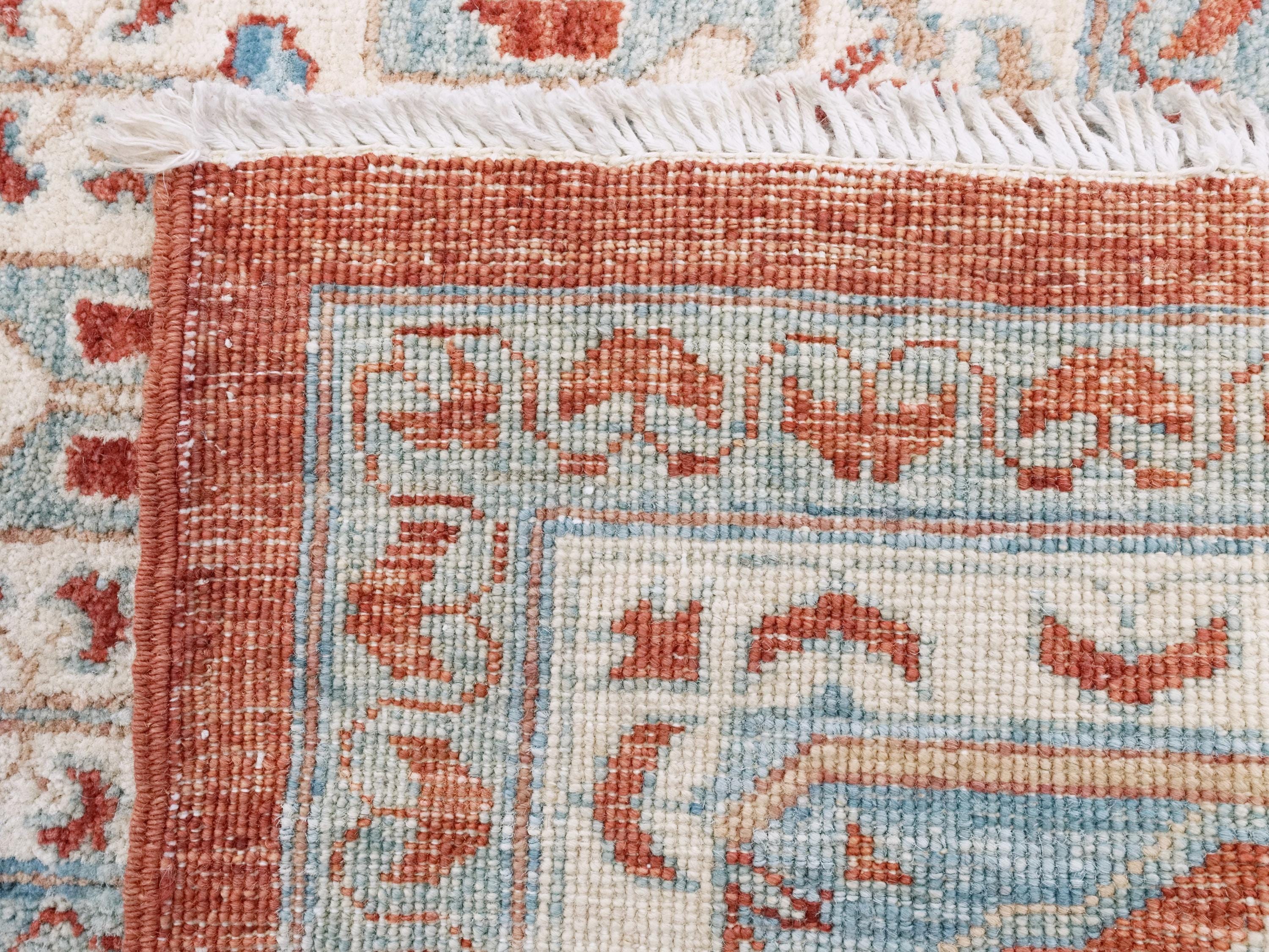 6x8 Ft Red & Beige Mamluk Rug - Hand Knotted Oriental Rug - Traditional Design