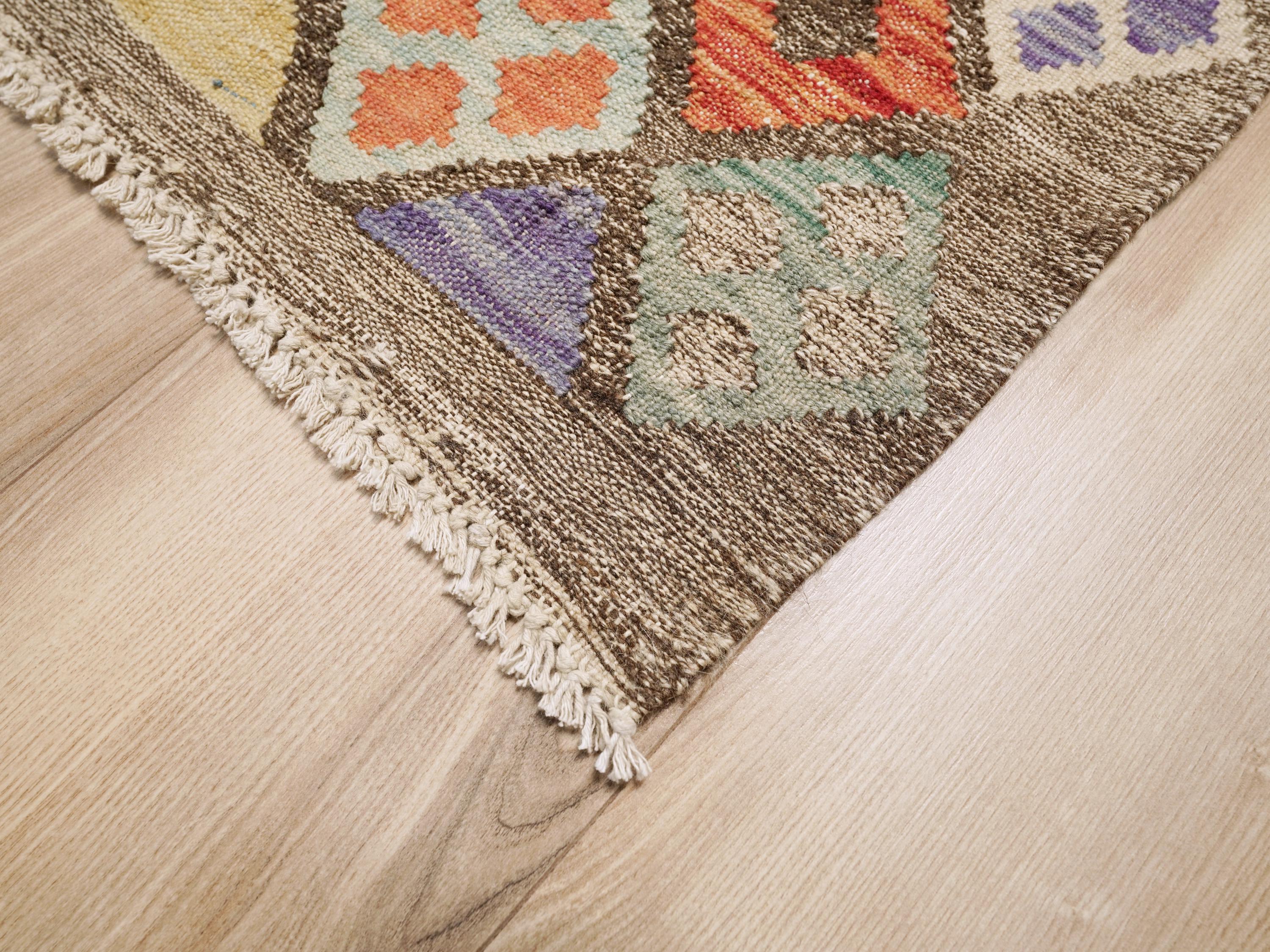 5x6 Ft Colorful Kilim Rug - Traditional Afghan Flat Weave