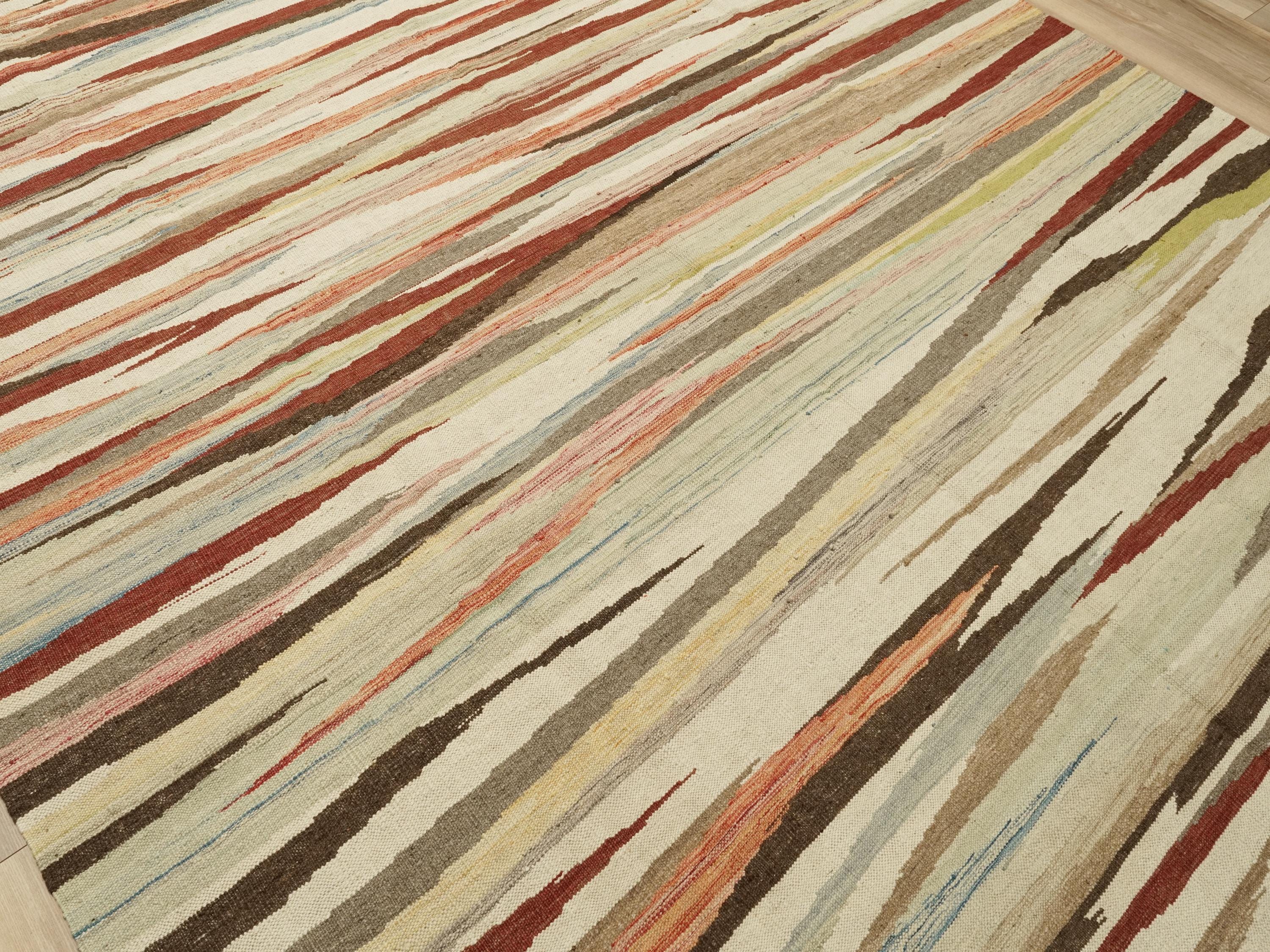 8x10 Ft Kilim Rug - Flat Weave Afghan Rug