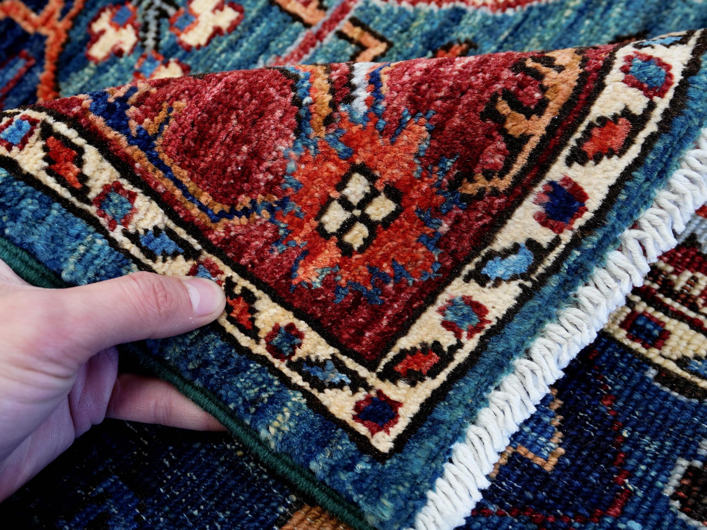 3x5 Ft Blue Bidjar Rug - Handmade Afghan Area Rug