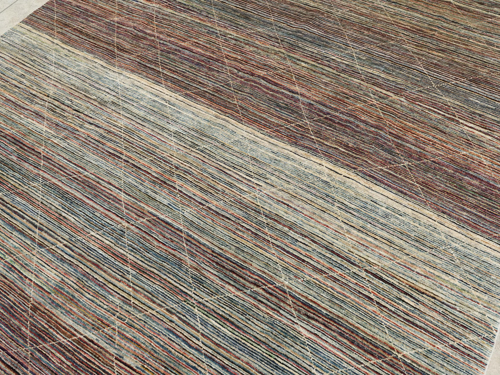 8x10 Ft Multicolor Gabbeh Rug - Hand Knotted Afghan Rug