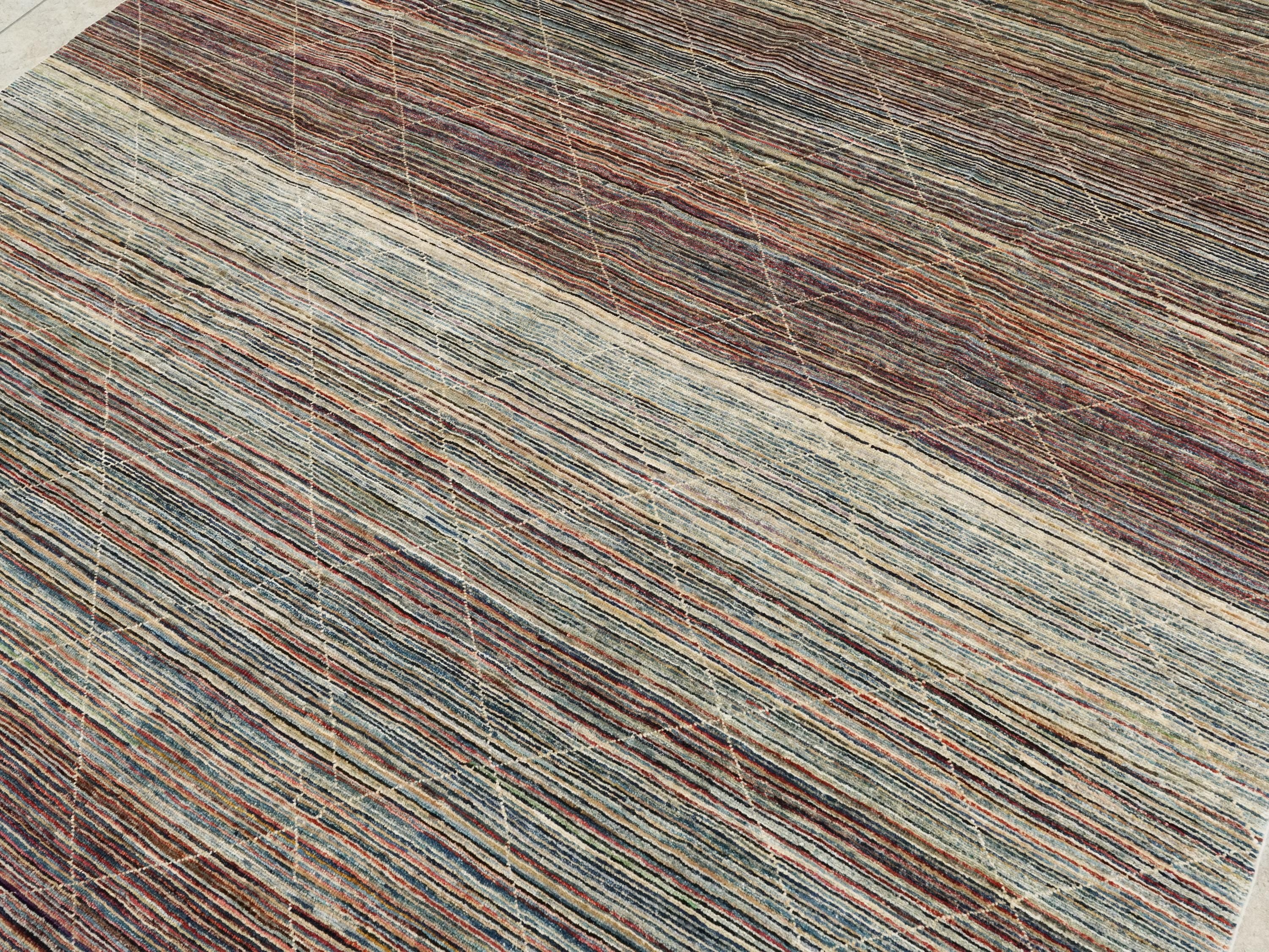 8x10 Ft Multicolor Gabbeh Rug - Hand Knotted Afghan Rug