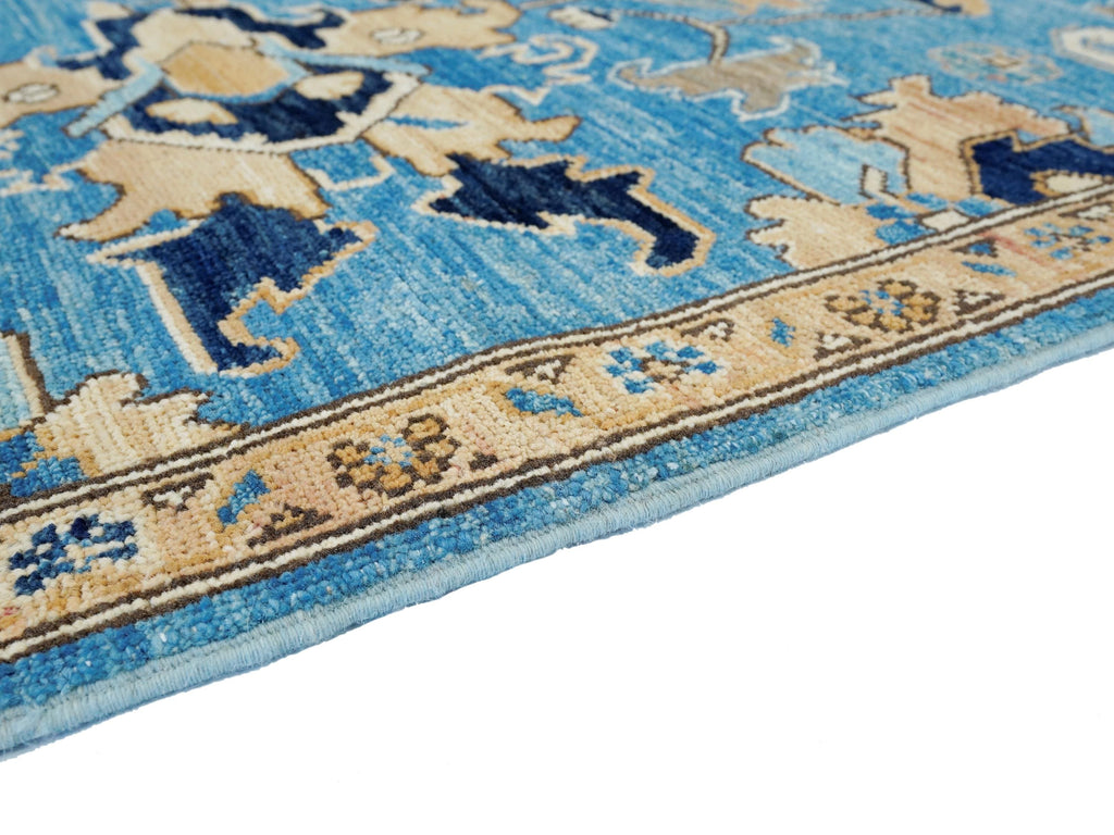 6x9 Ft Hand Knotted Serapi Rug - Blue Persian Antique Rug