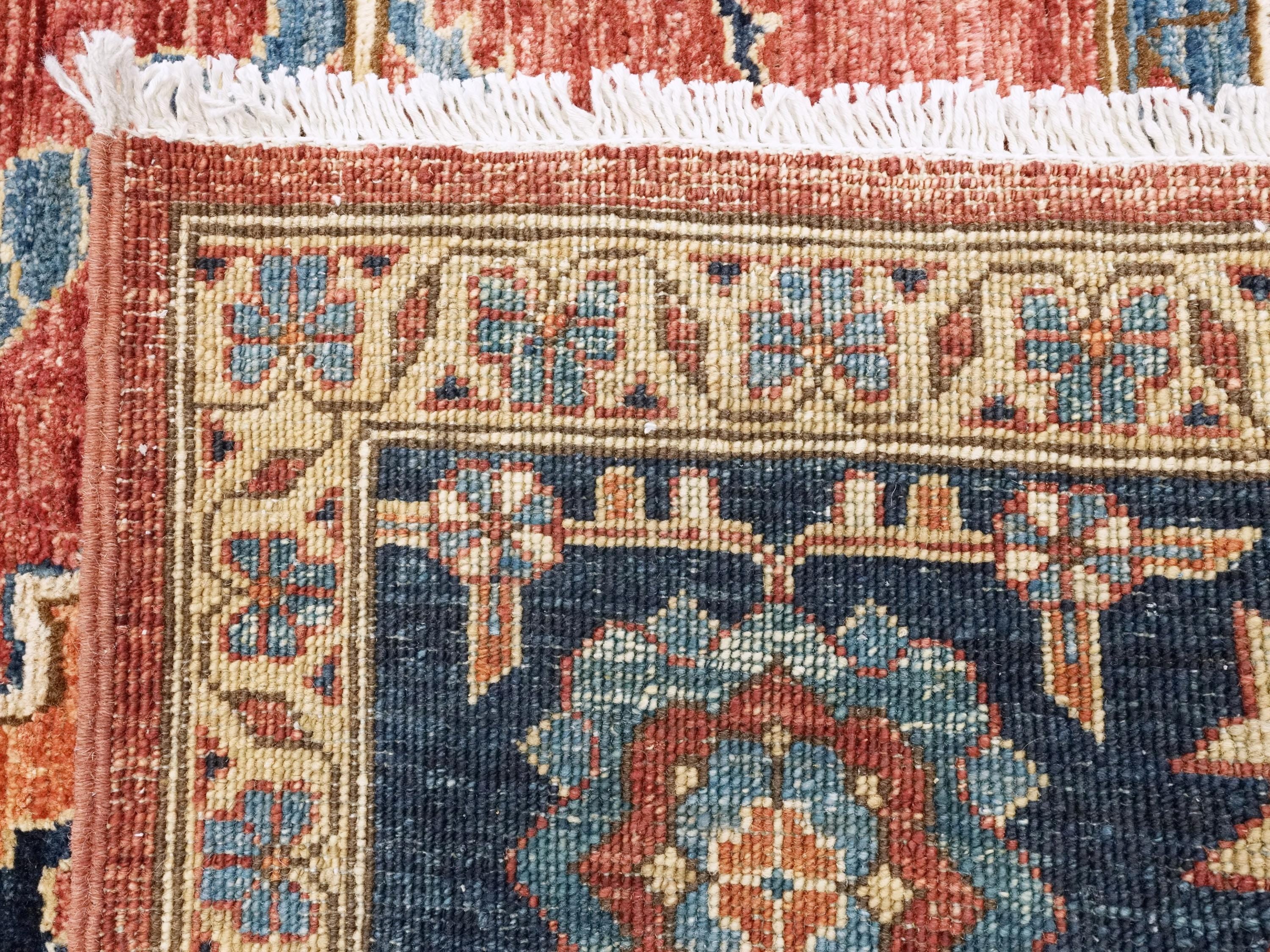 8x12 Ft Red Heriz Rug - Afghan Wool Oriental Rug