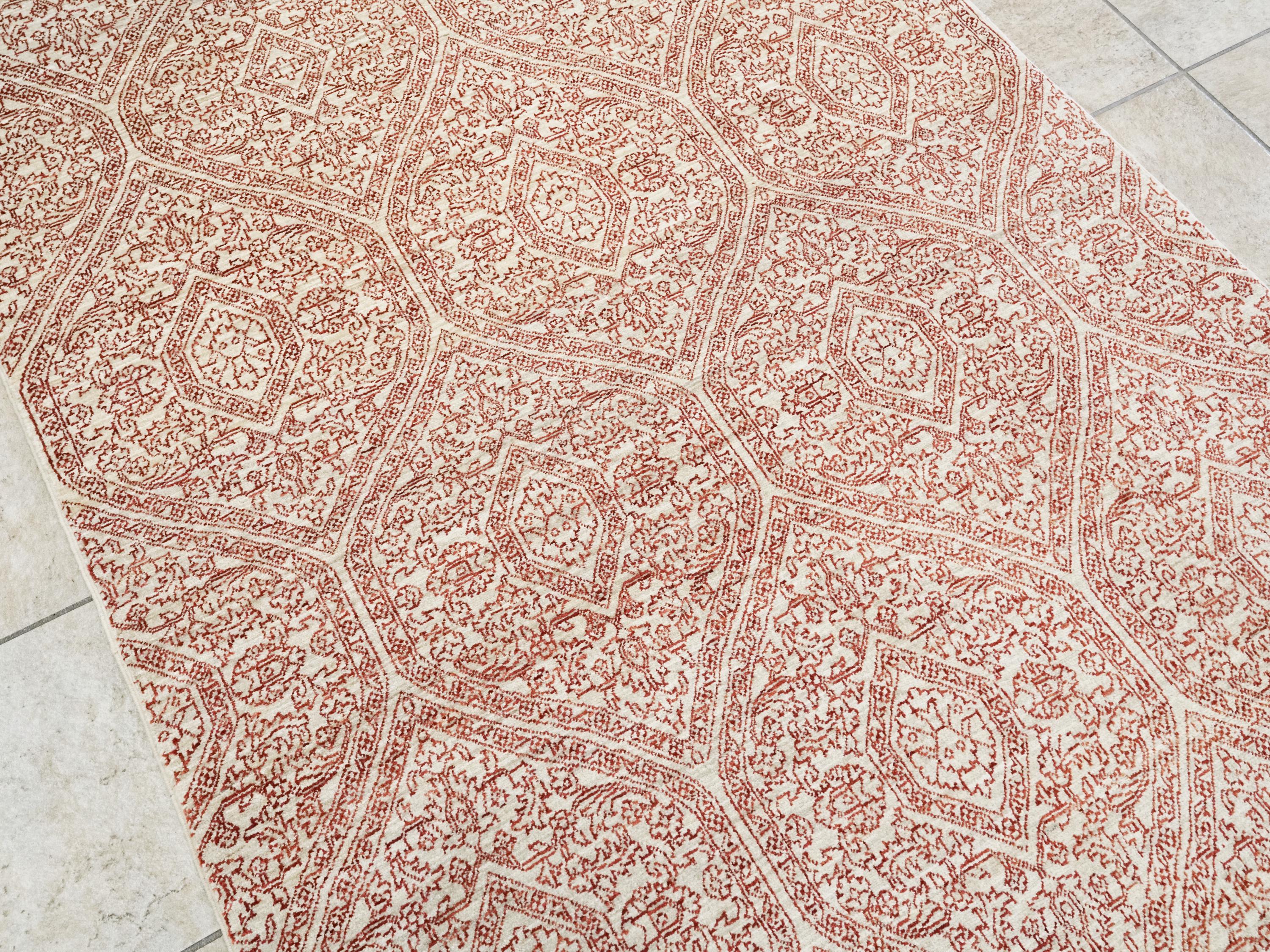 4x6 Ft Hand Knotted Red Gabbeh Rug - Oriental Area Rug