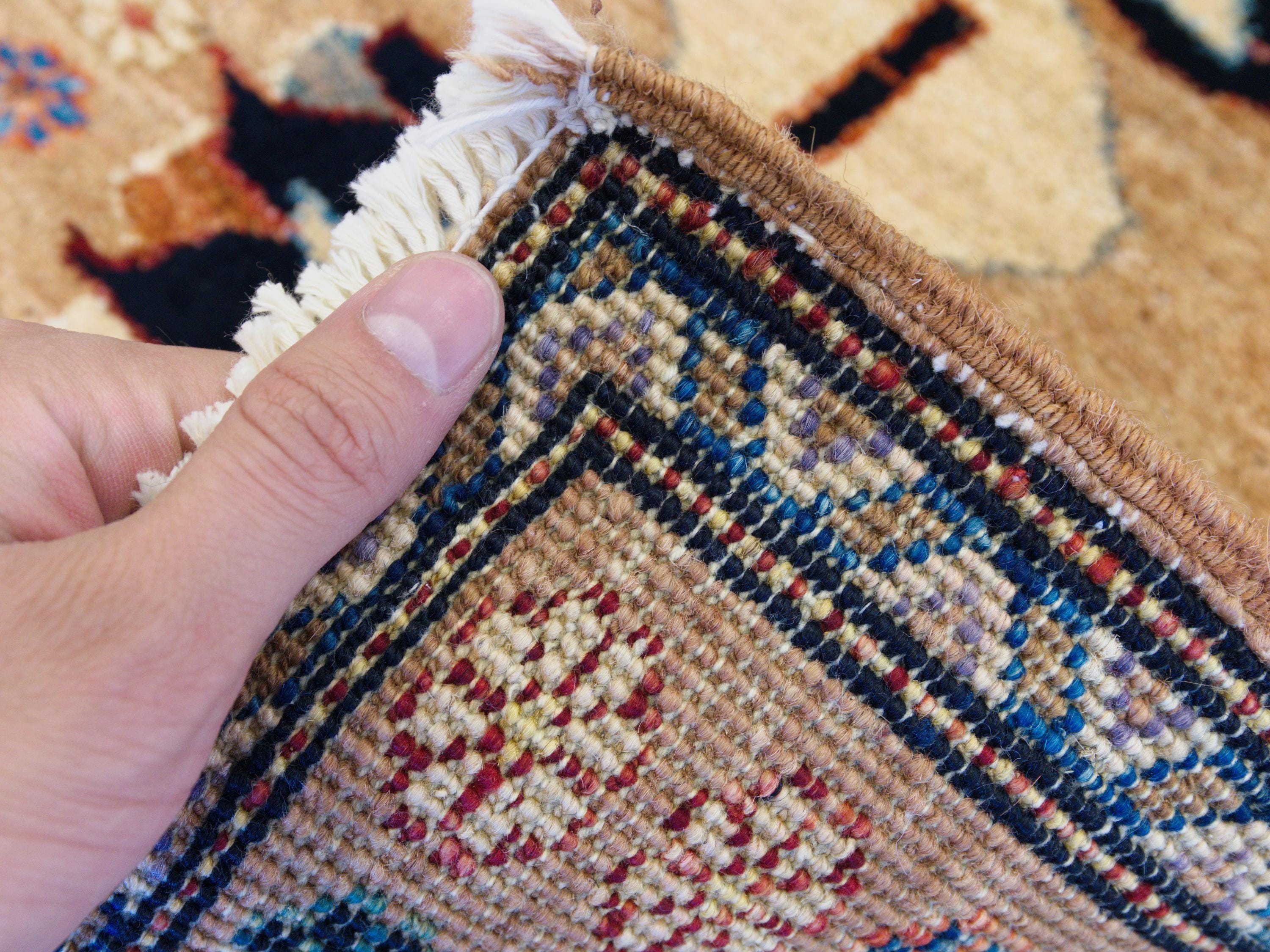 1x2 Ft Light Brown Serapi Rug - Floral Accent Rug
