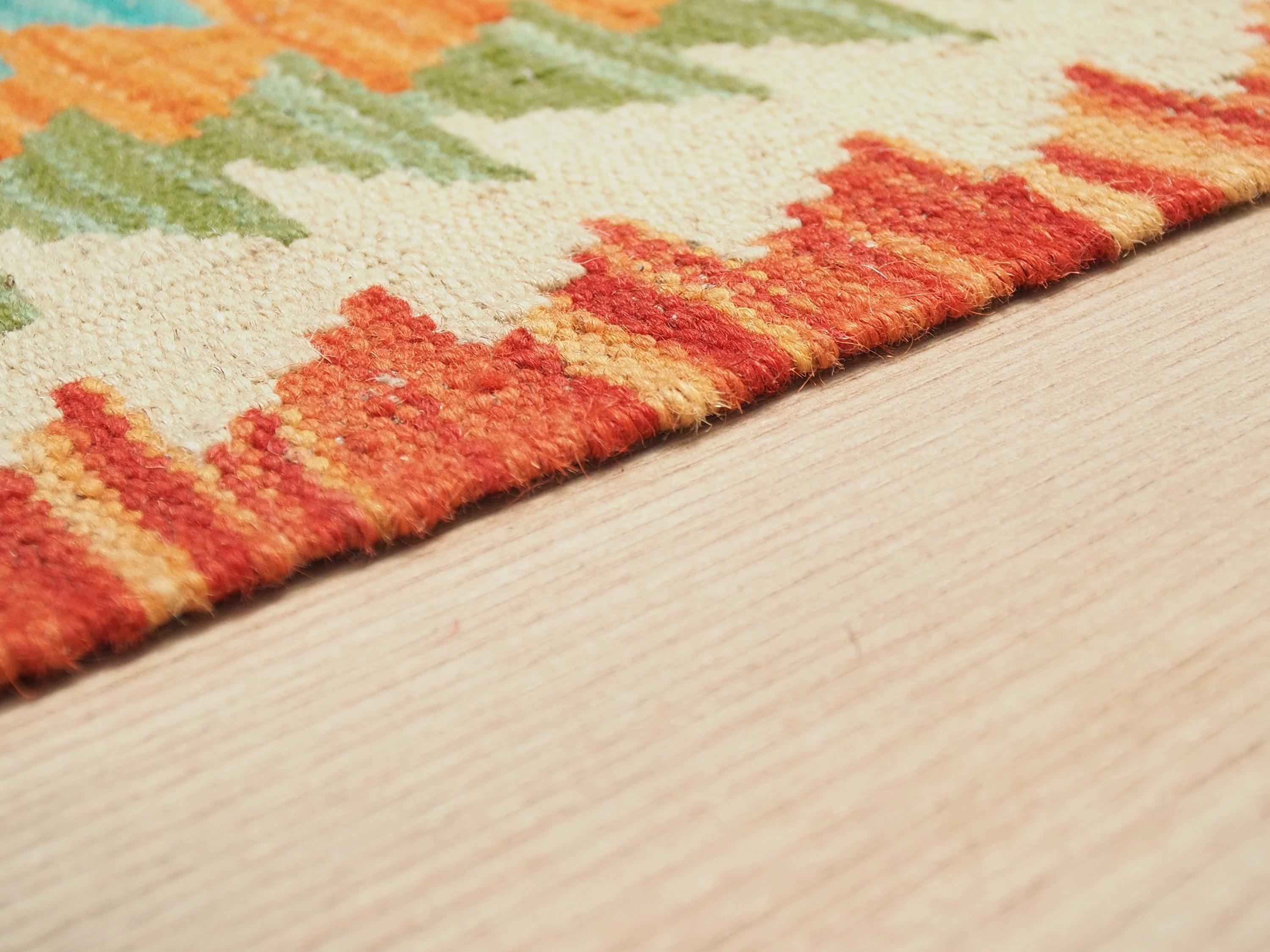 6x8 Ft Colorful Kilim Rug - Afghan Tribal Flat Weave