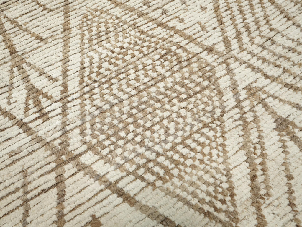 13 Ft Beige Moroccan Runner Rug - Afghan Tribal Rug