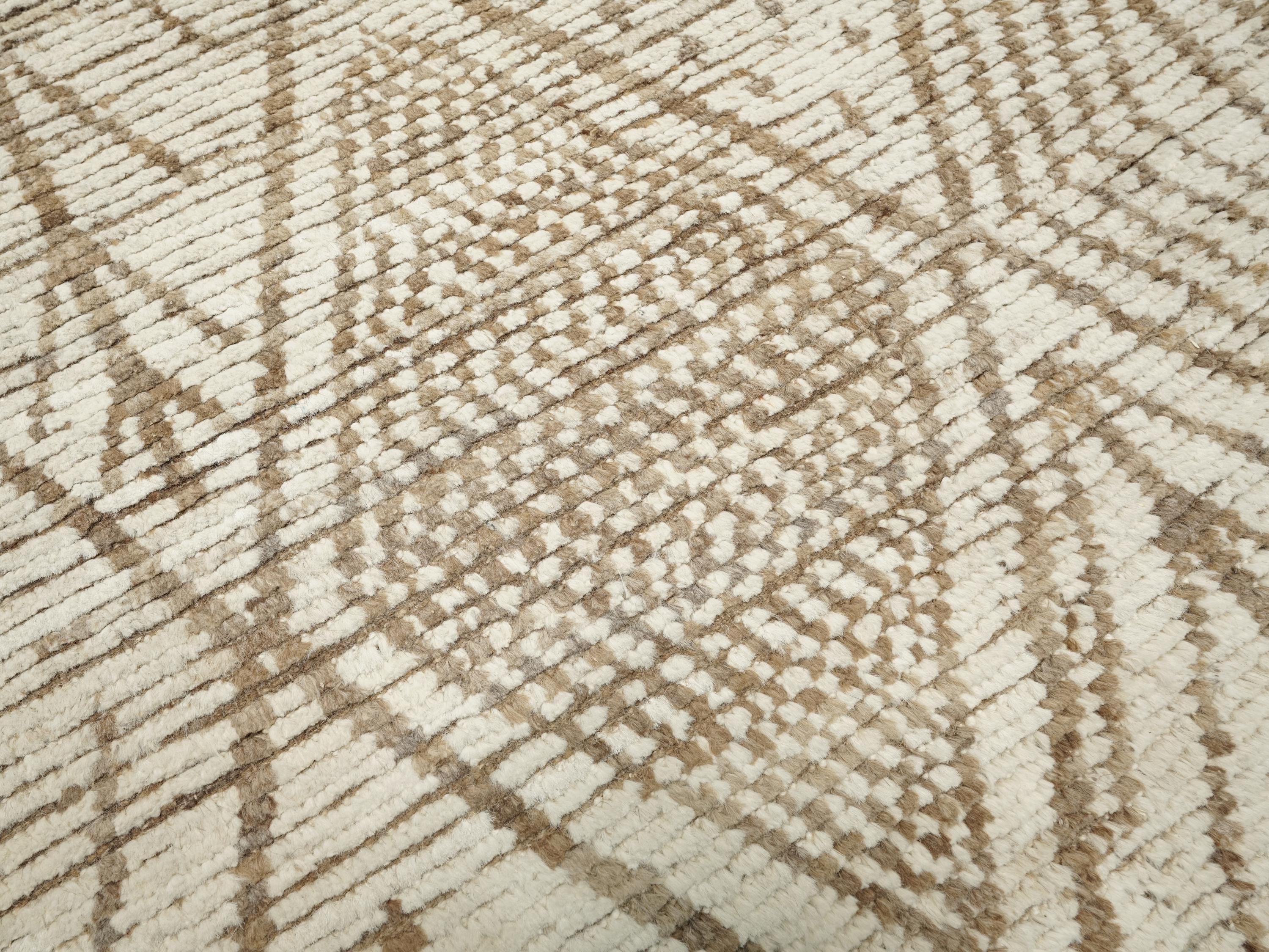 13 Ft Beige Moroccan Runner Rug - Afghan Tribal Rug