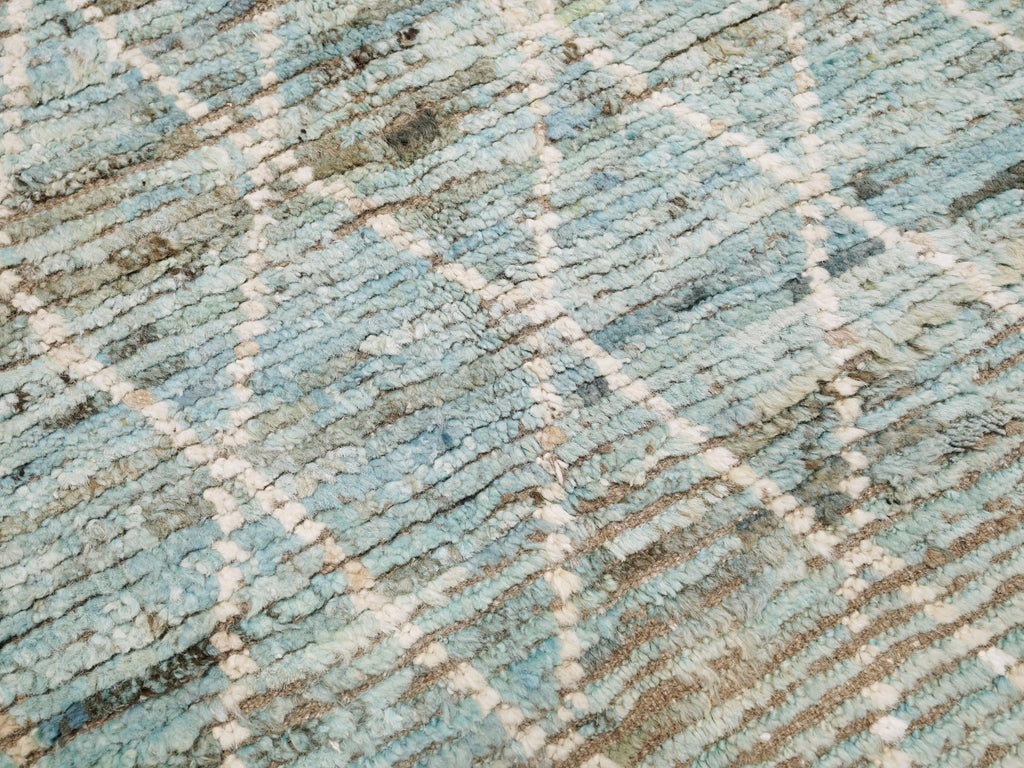 6x9 Ft Light Blue Moroccan Rug - Afghan Handmade Area Rug
