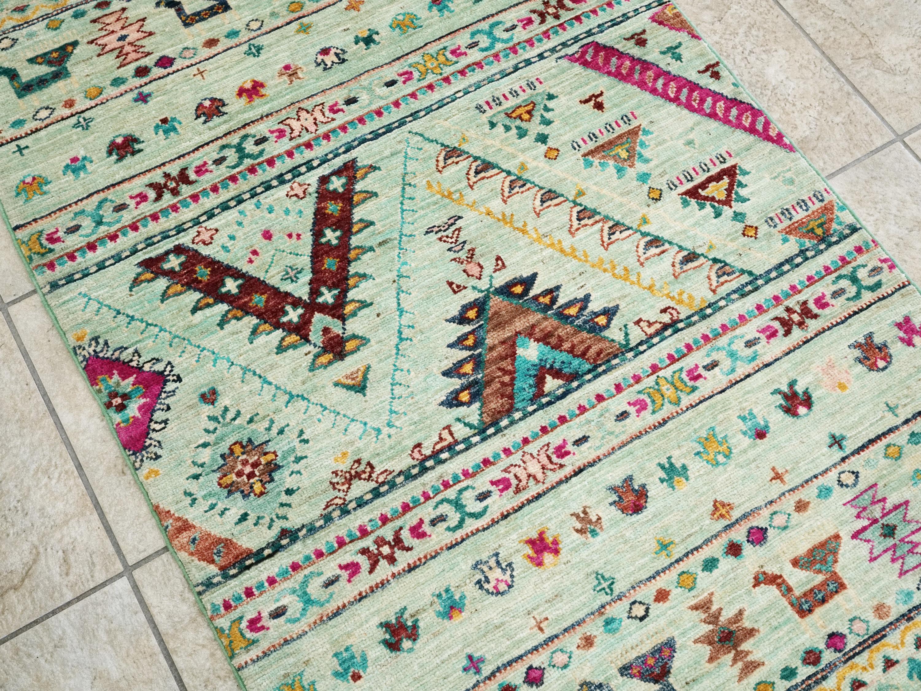 3x4 Ft Hand Knotted Wool Khorjin Rug - Traditional Oriental Area Rug