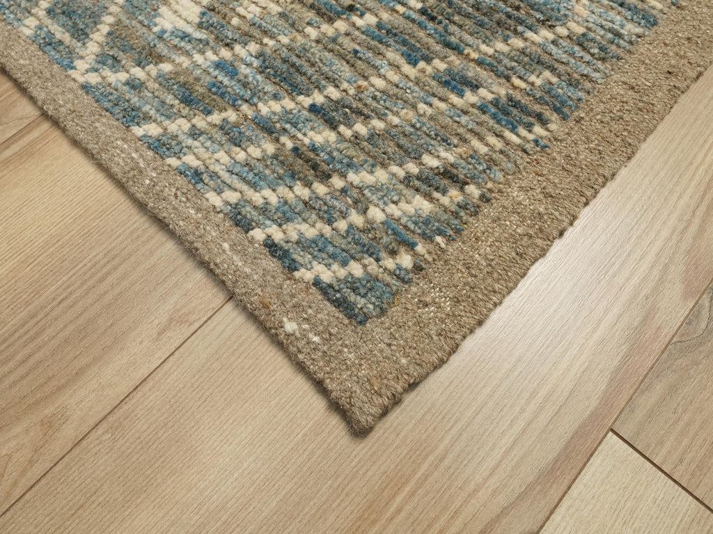 7x7 Ft Blue Moroccan Rug - Afghan Handmade Area Rug