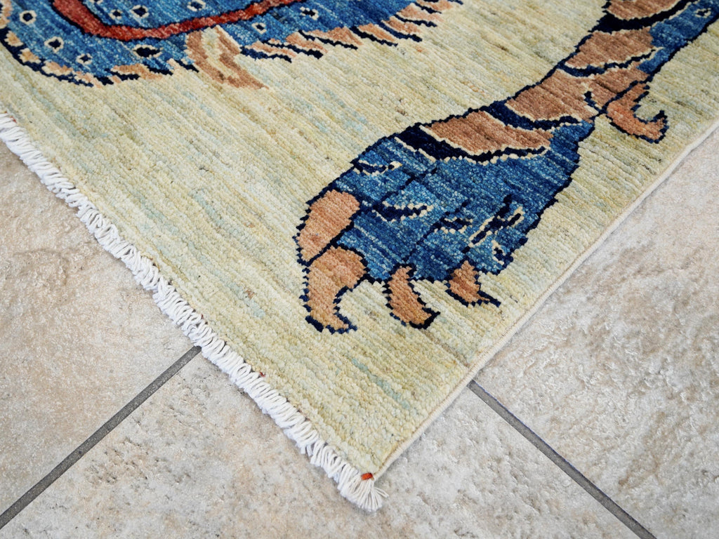 3x5 Ft Tiger Rug - Handmade Afghan Area Rug