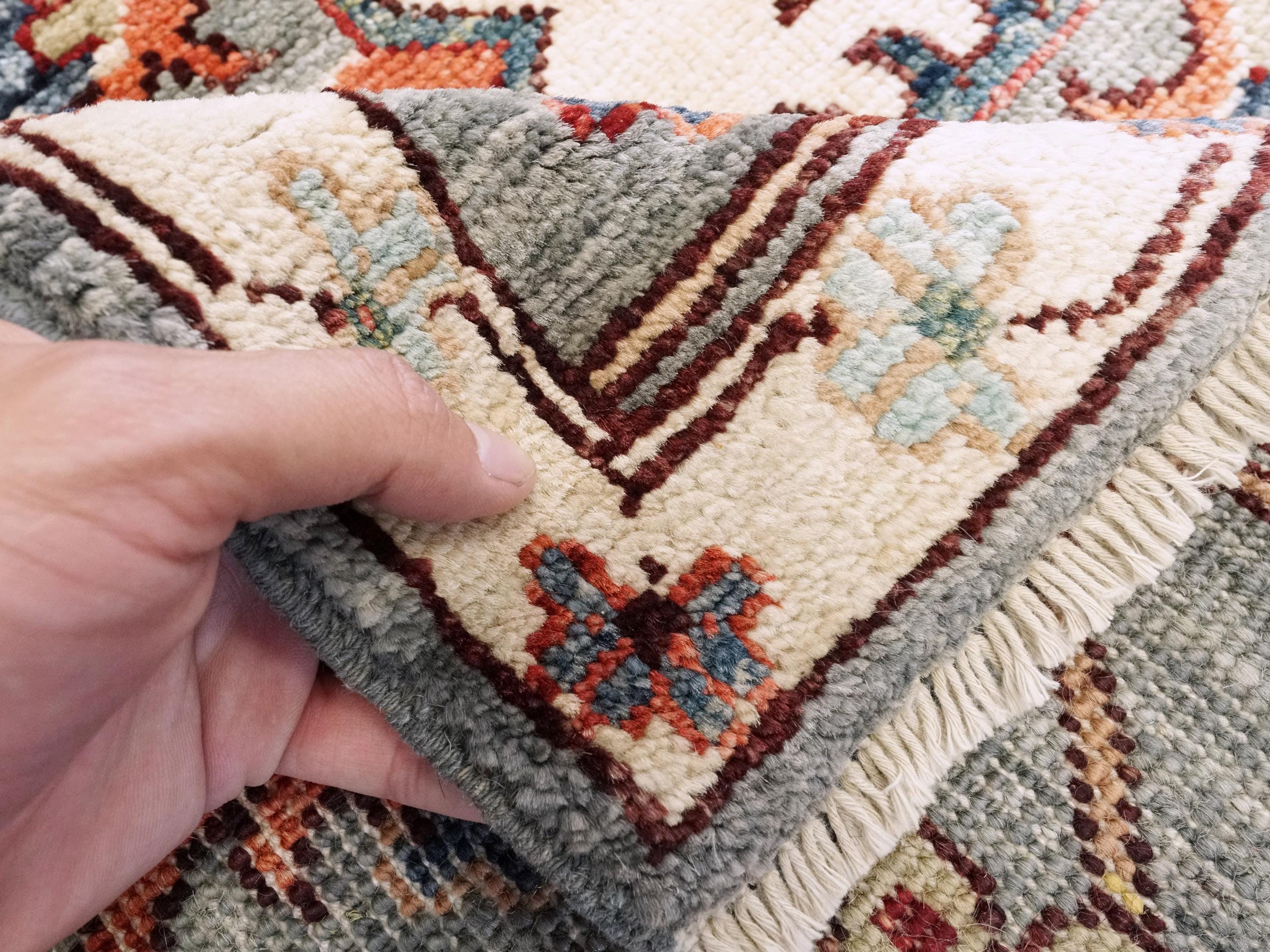 9x12 Ft Gray Serapi Rug - Hand Knotted Afghan Oriental Rug