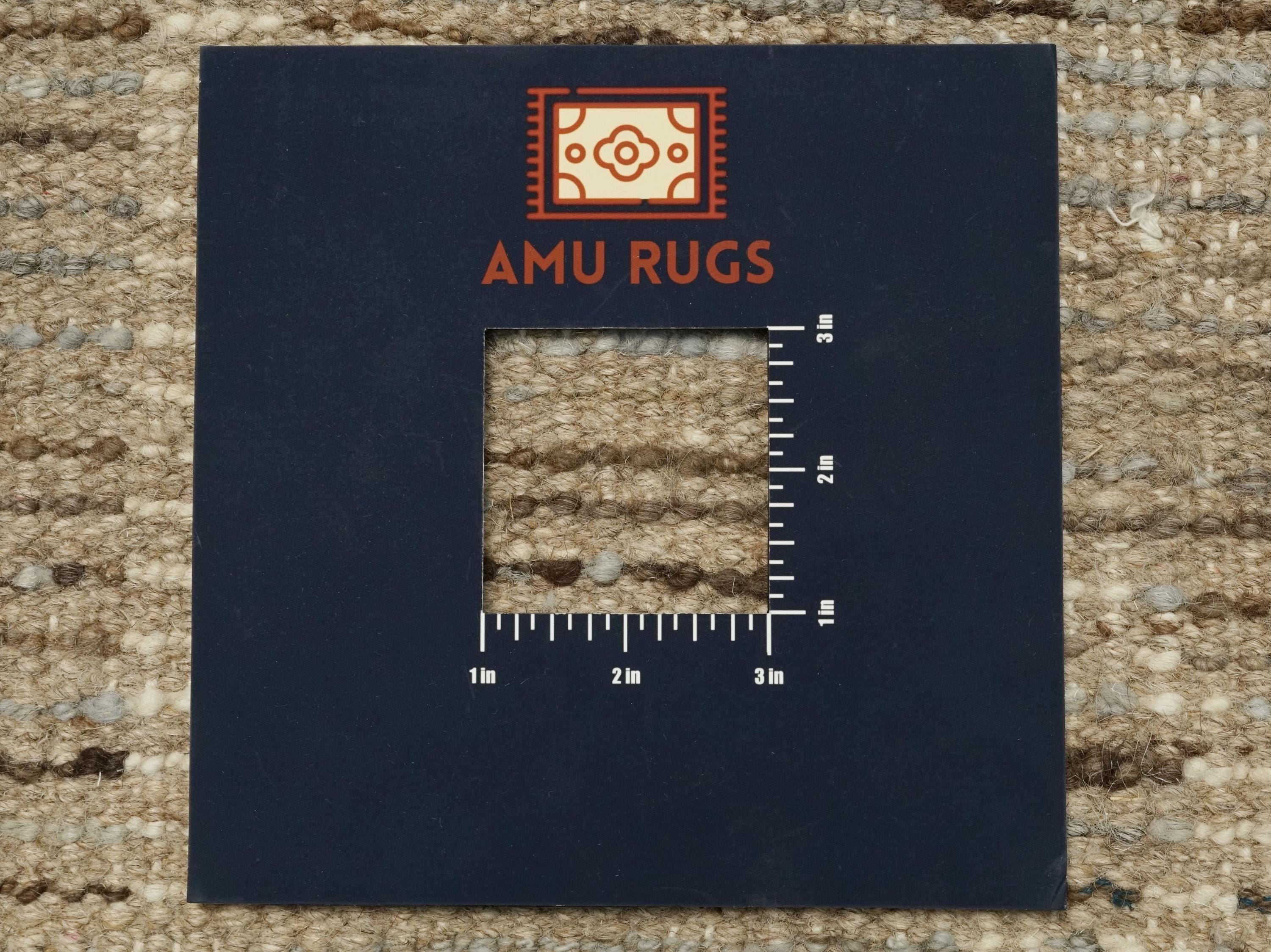 7x7 Ft Coral Moroccan Rug - Afghan Handmade Square Rug