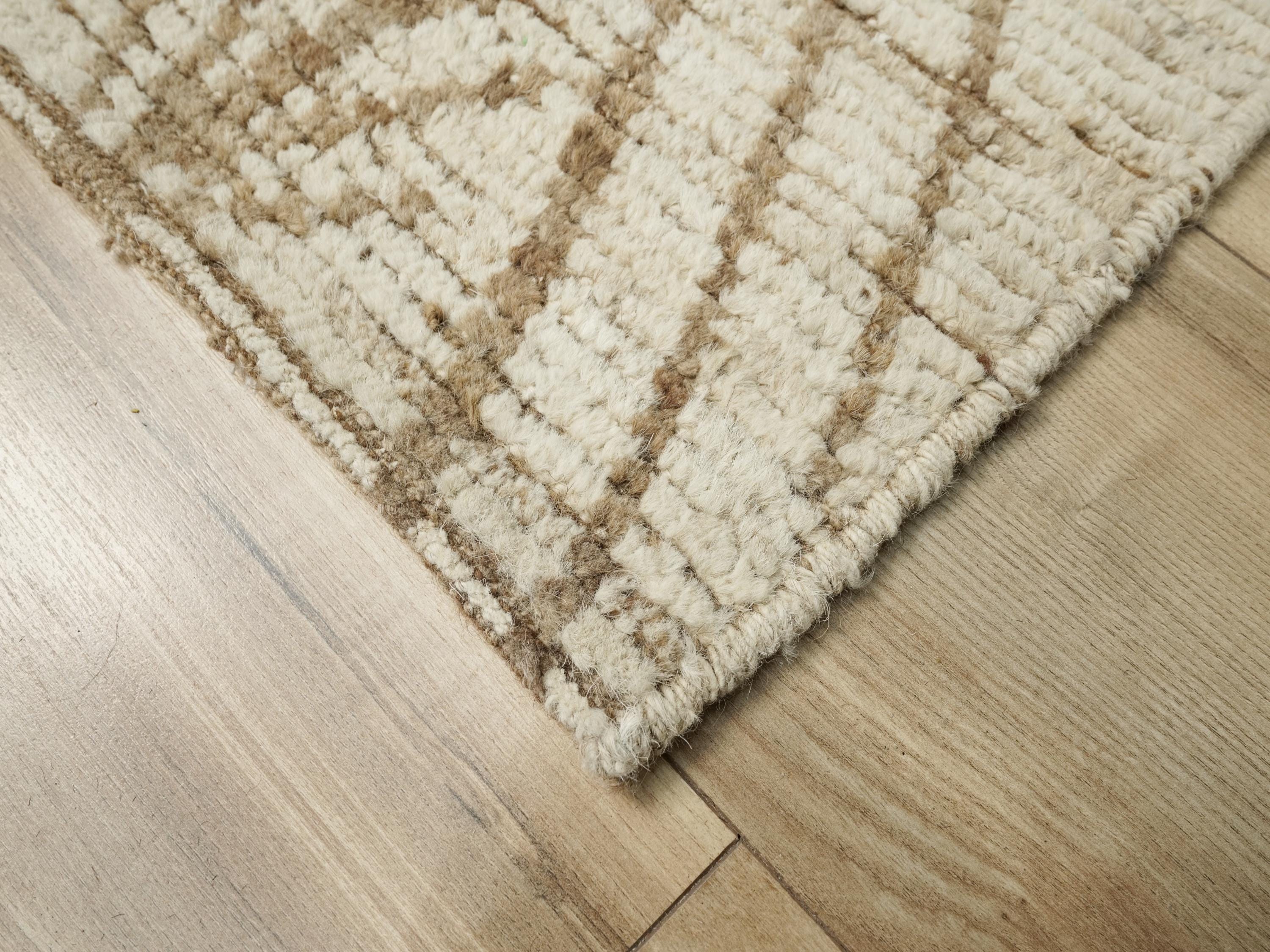 13 Ft Beige Moroccan Runner Rug - Afghan Tribal Rug