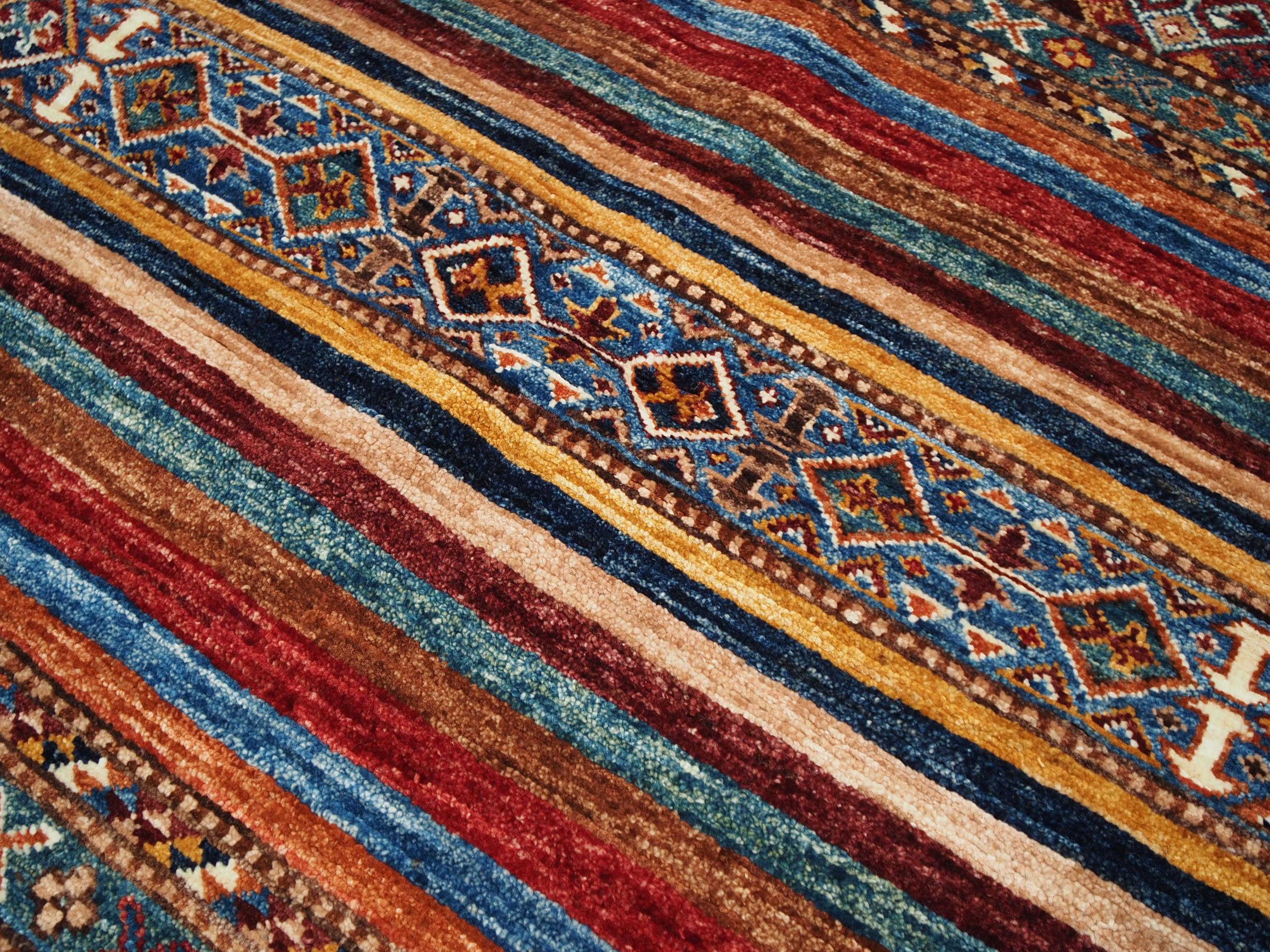 4x4 Ft Red Khorjin Rug - Hand Knotted Ghazni Wool Round Rug
