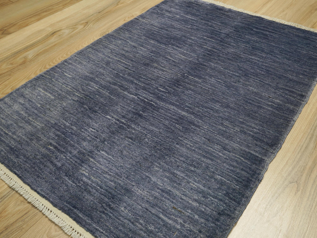 2x3 Ft Gray Gabbeh Rug - Hand Knotted Wool Accent Rug