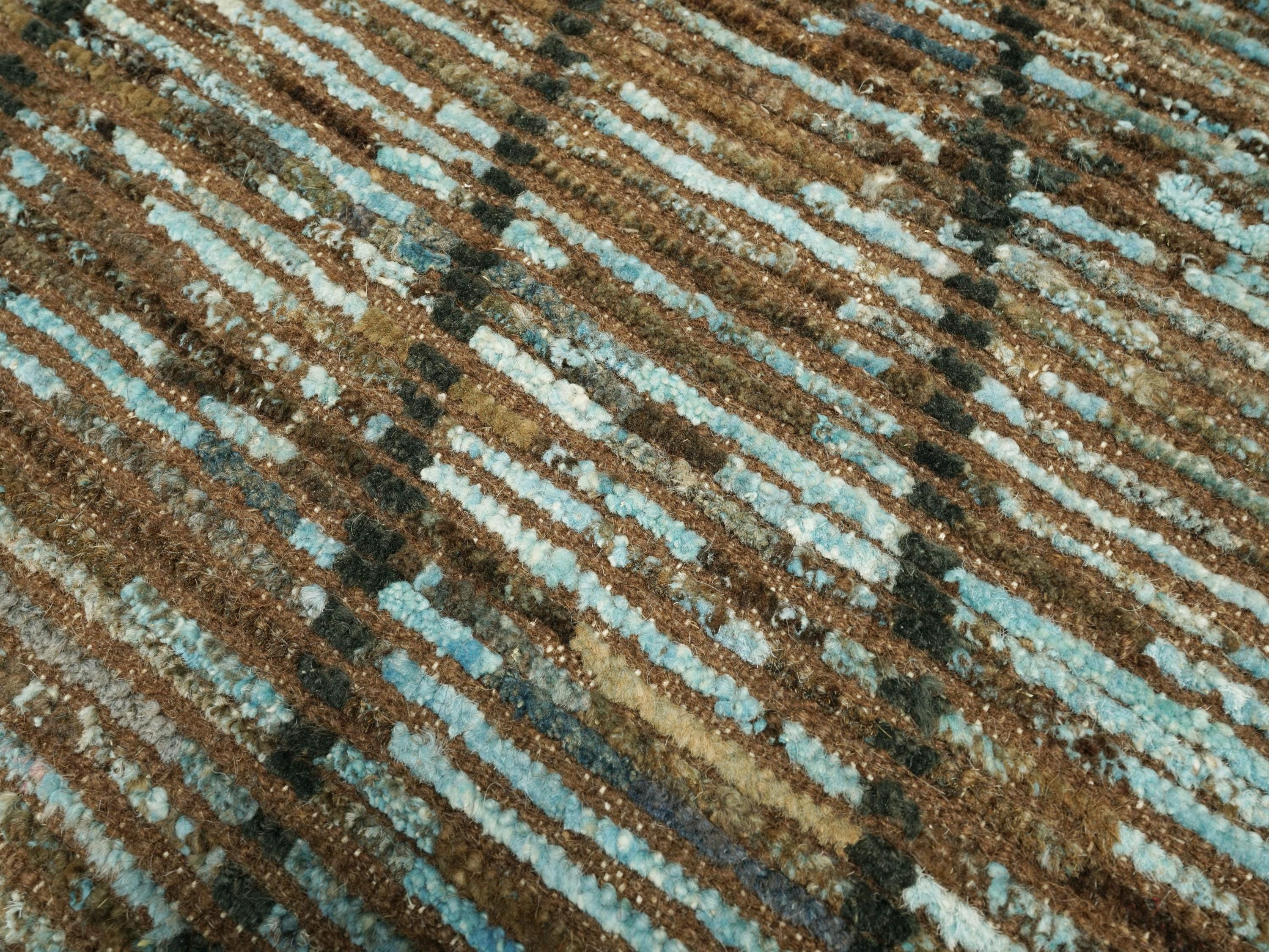 3x6 Ft Hand Knotted Brown Moroccan Rug - Afghan Wool Rug